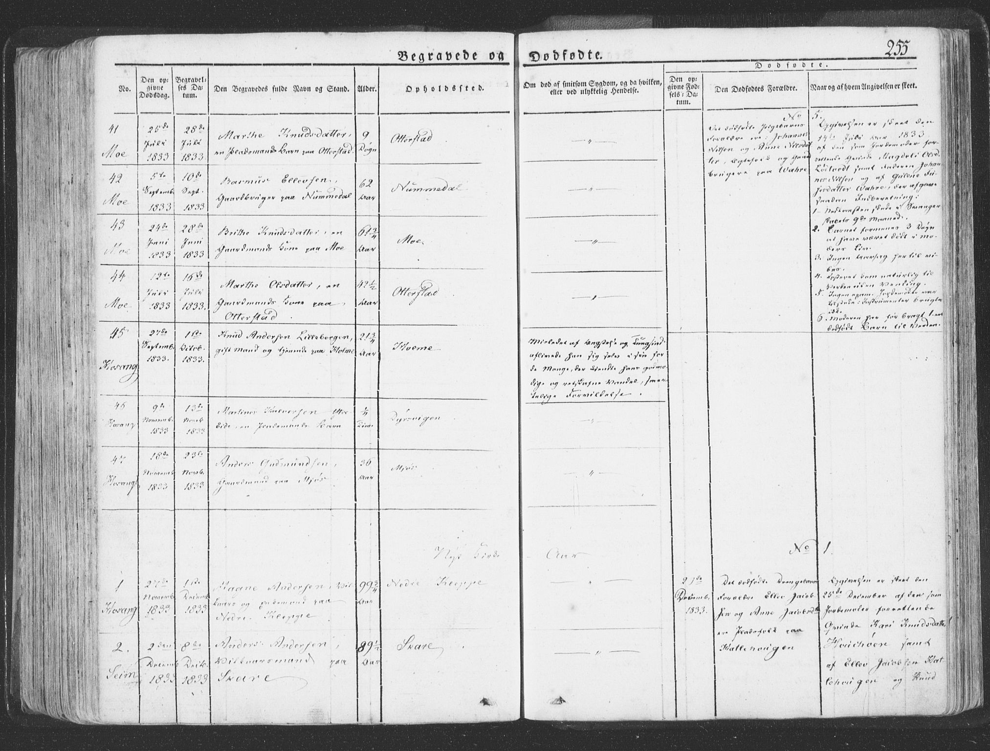 Hosanger sokneprestembete, AV/SAB-A-75801/H/Haa: Ministerialbok nr. A 6, 1824-1835, s. 255