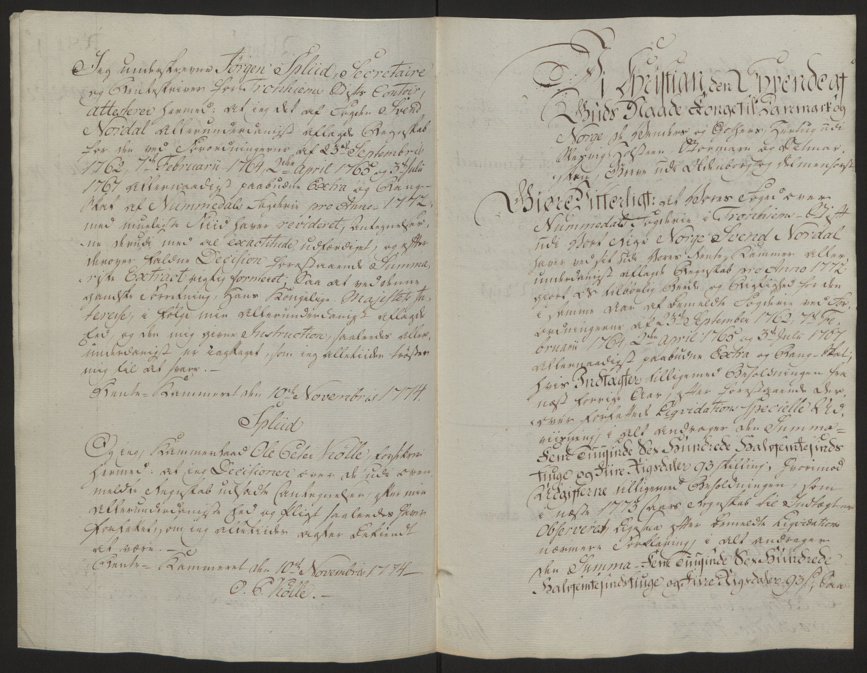Rentekammeret inntil 1814, Reviderte regnskaper, Fogderegnskap, RA/EA-4092/R64/L4502: Ekstraskatten Namdal, 1762-1772, s. 426