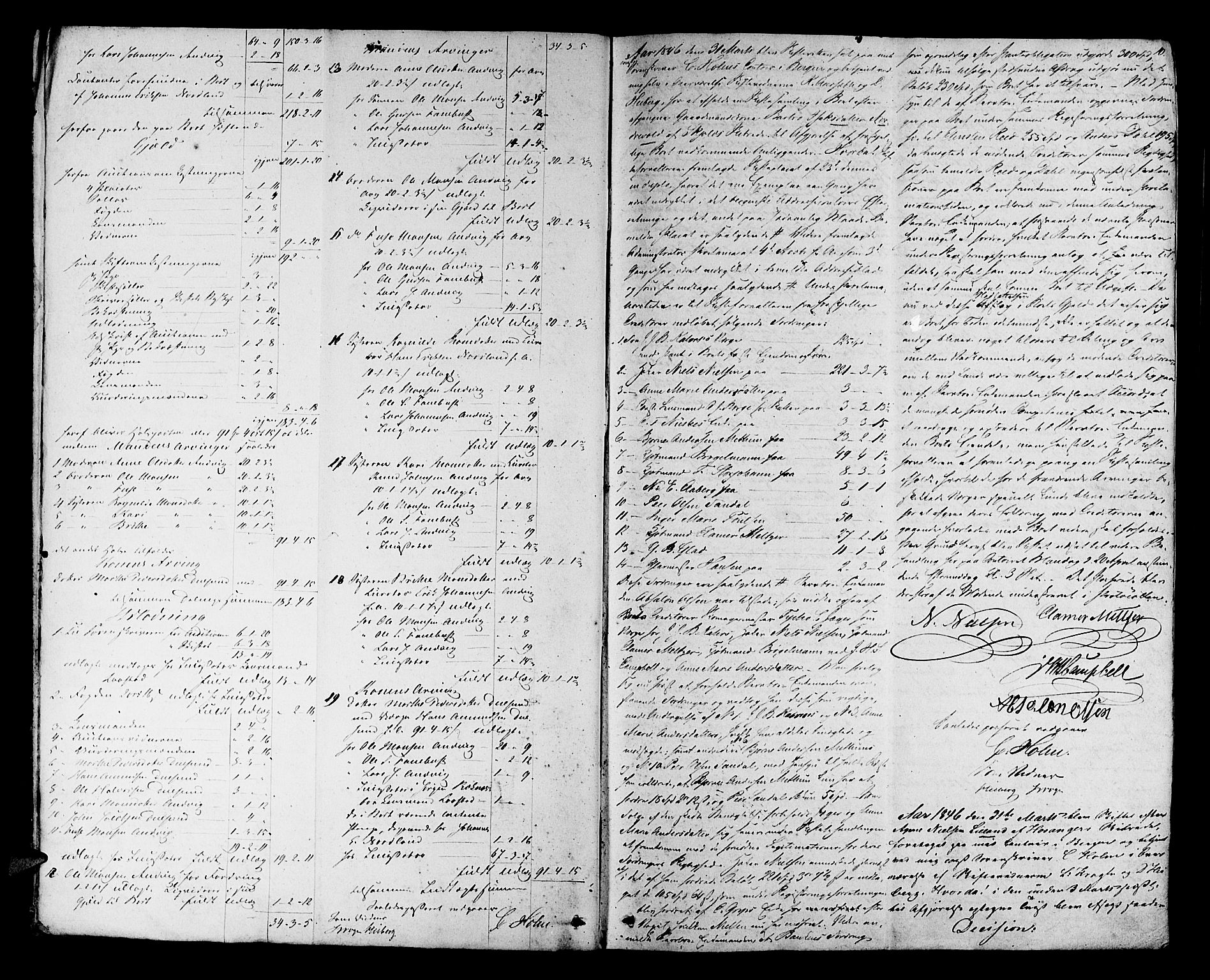 Nordhordland sorenskrivar, AV/SAB-A-2901/1/H/Hd/Hda/L0003: Skifteutlodningsprotokollar, 1846-1851, s. 9b-10a