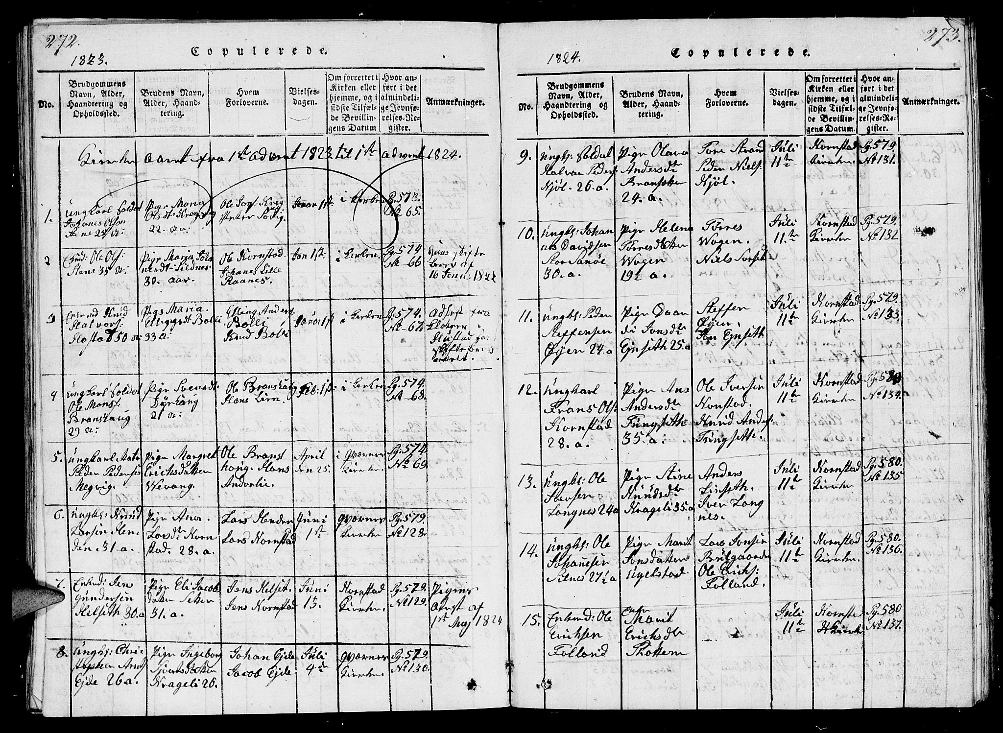 Ministerialprotokoller, klokkerbøker og fødselsregistre - Møre og Romsdal, SAT/A-1454/570/L0831: Ministerialbok nr. 570A05, 1819-1829, s. 272-273