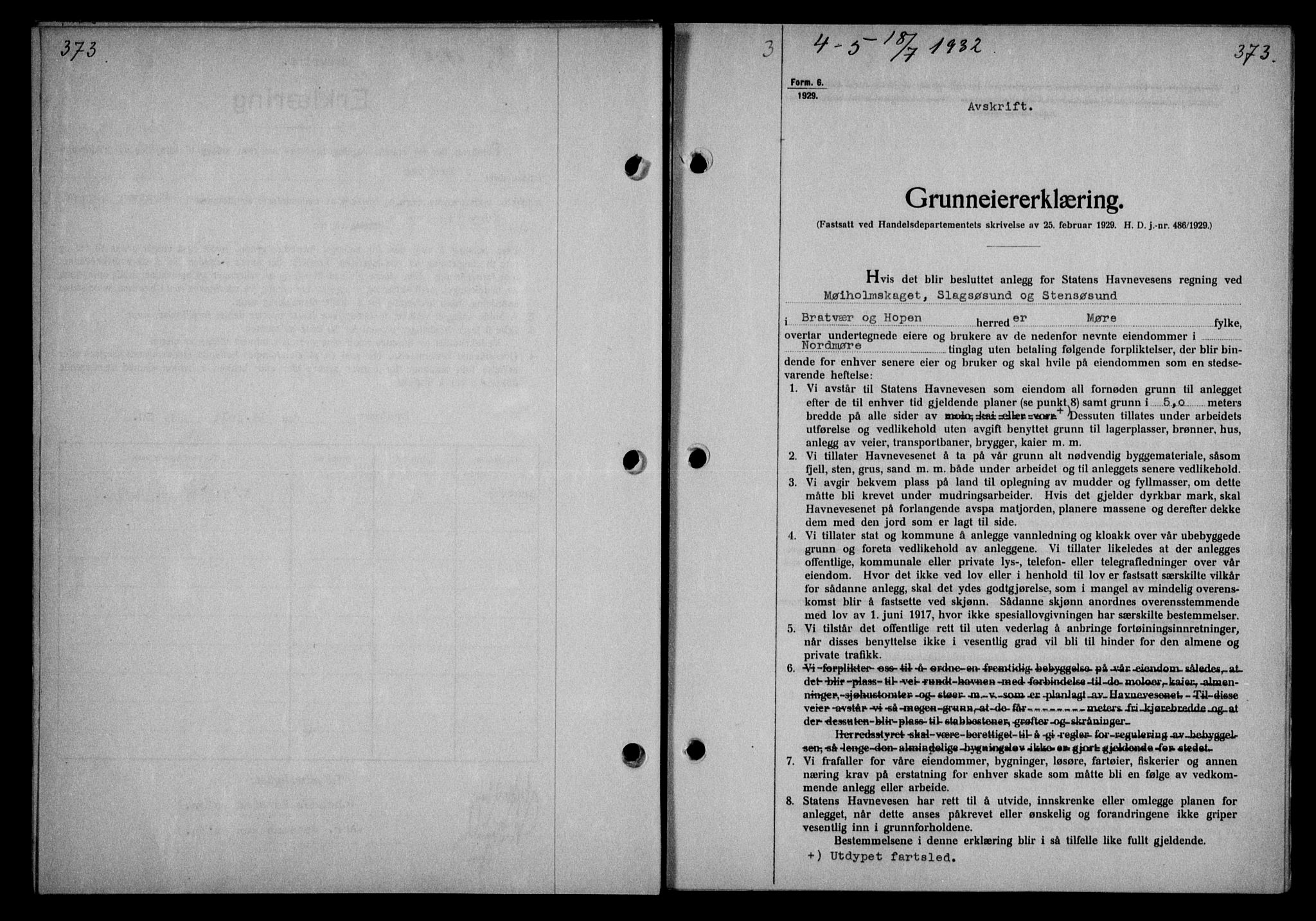 Nordmøre sorenskriveri, SAT/A-4132/1/2/2Ca/L0075: Pantebok nr. 65, 1932-1932, Tingl.dato: 18.07.1932