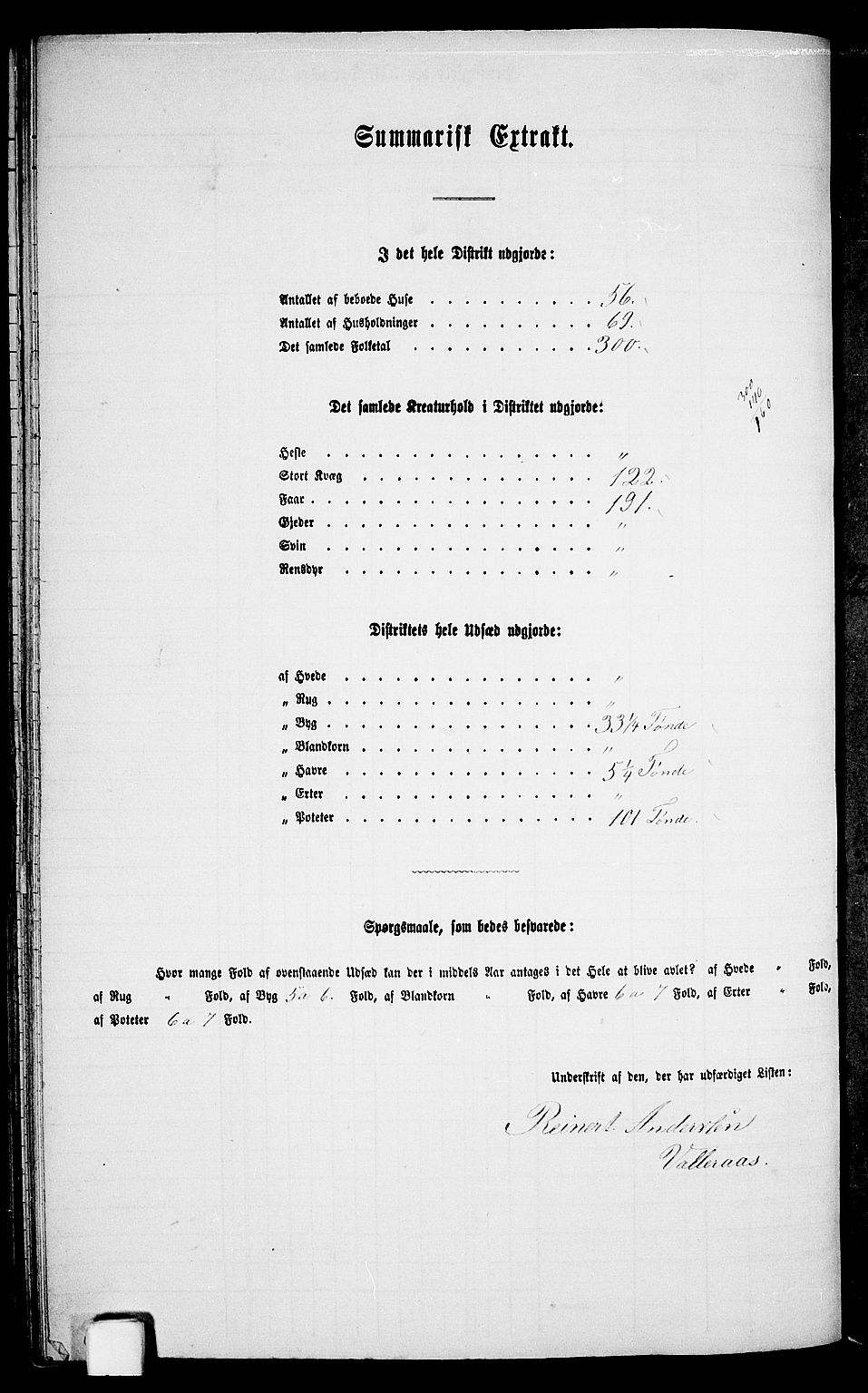 RA, Folketelling 1865 for 1029P Sør-Audnedal prestegjeld, 1865, s. 149