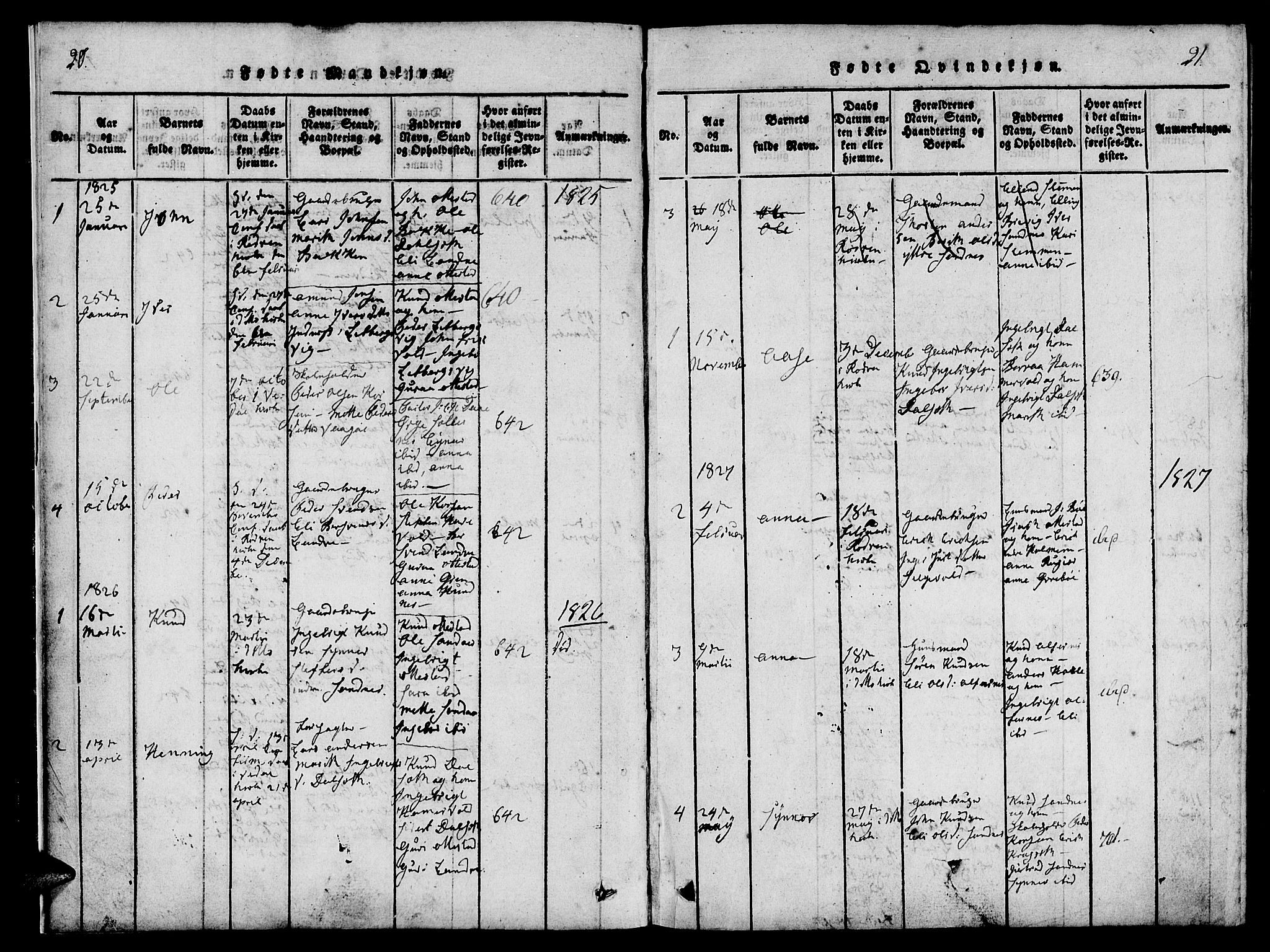 Ministerialprotokoller, klokkerbøker og fødselsregistre - Møre og Romsdal, SAT/A-1454/548/L0612: Ministerialbok nr. 548A01, 1818-1846, s. 20-21