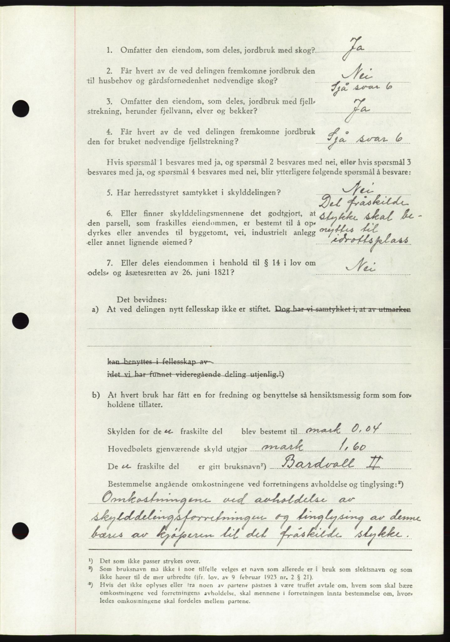 Søre Sunnmøre sorenskriveri, AV/SAT-A-4122/1/2/2C/L0077: Pantebok nr. 3A, 1945-1946, Dagboknr: 843/1945