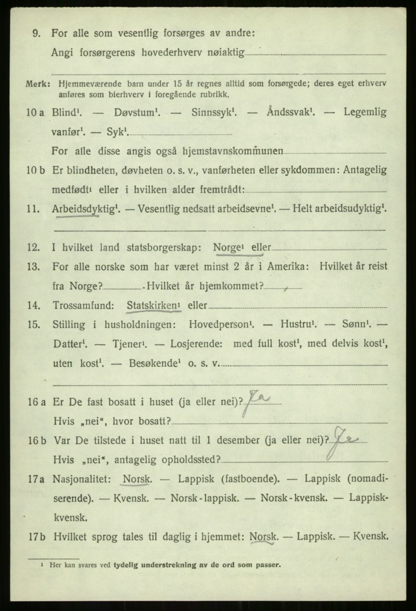 SATØ, Folketelling 1920 for 1933 Balsfjord herred, 1920, s. 3219