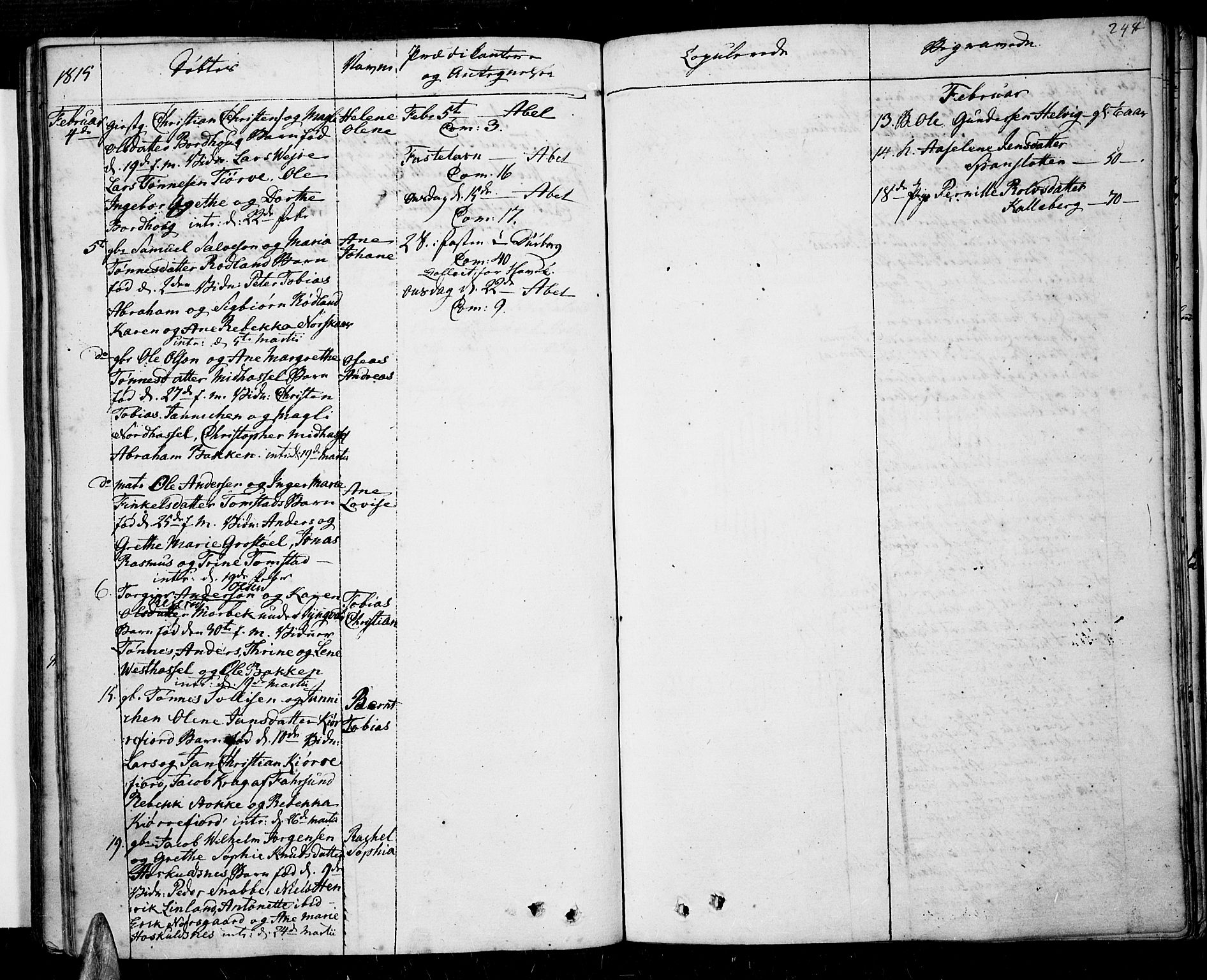 Lista sokneprestkontor, SAK/1111-0027/F/Fa/L0005: Ministerialbok nr. A 5, 1795-1823, s. 248