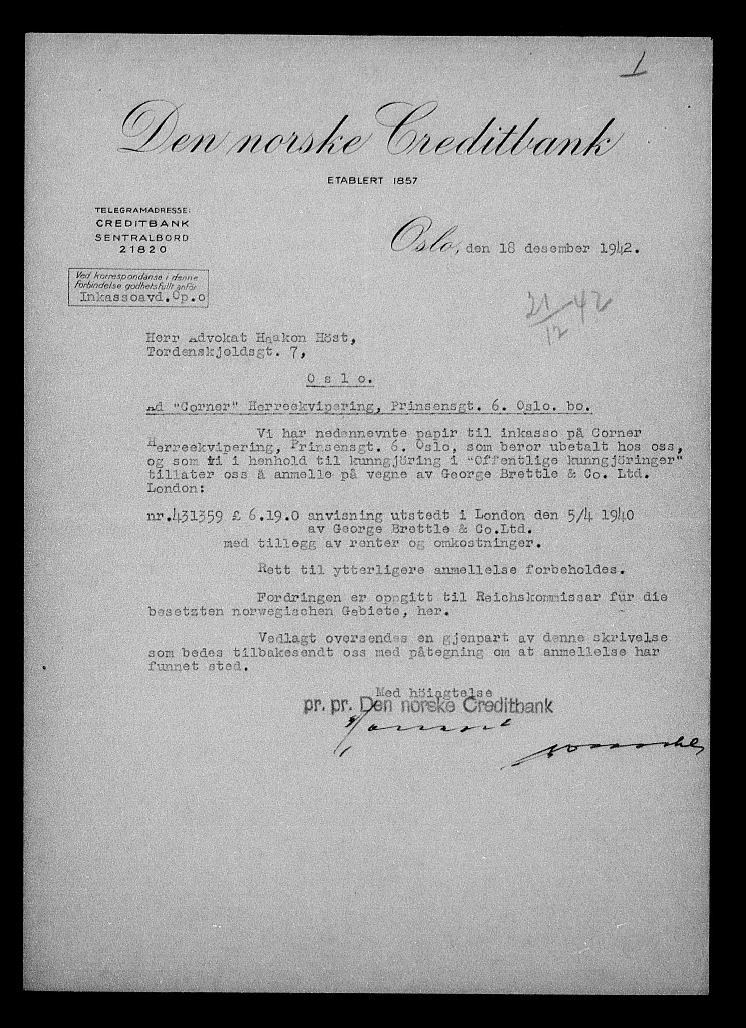 Justisdepartementet, Tilbakeføringskontoret for inndratte formuer, RA/S-1564/H/Hc/Hcc/L0929: --, 1945-1947, s. 261