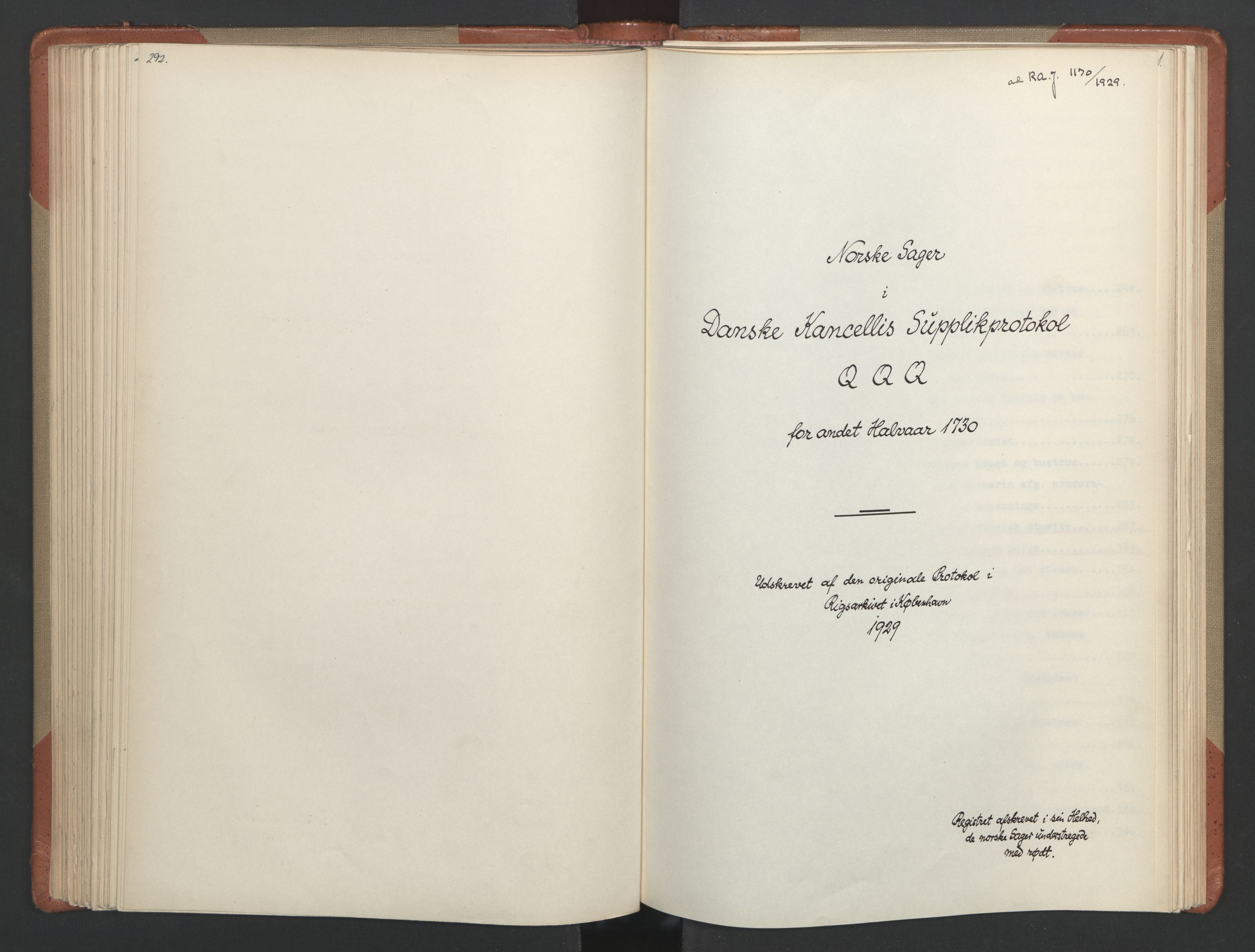 Avskriftsamlingen, RA/EA-4022/F/Fa/L0093: Supplikker, 1730, s. 152