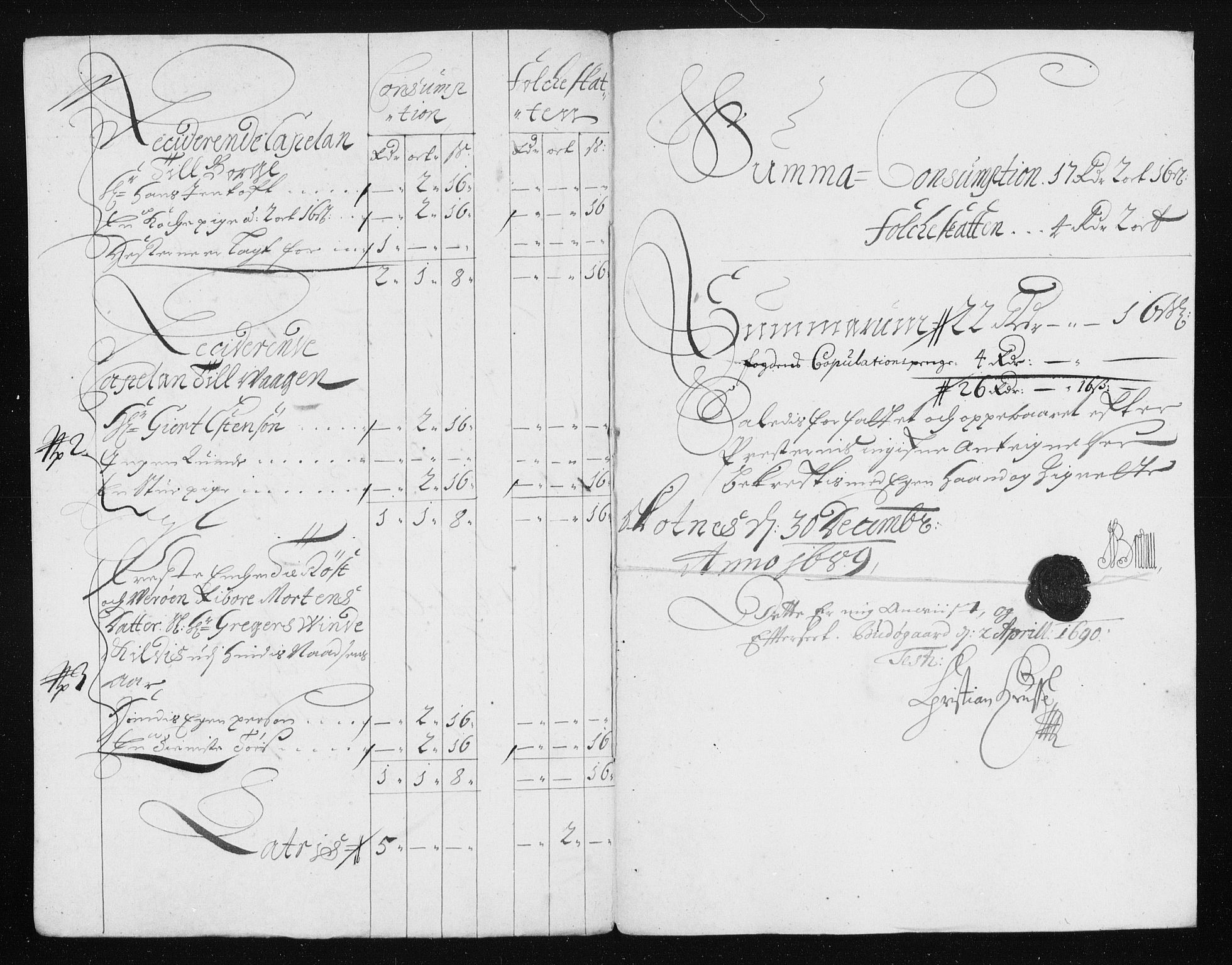 Rentekammeret inntil 1814, Reviderte regnskaper, Stiftamtstueregnskaper, Trondheim stiftamt og Nordland amt, AV/RA-EA-6044/R/Rh/L0013: Nordland amt, 1689