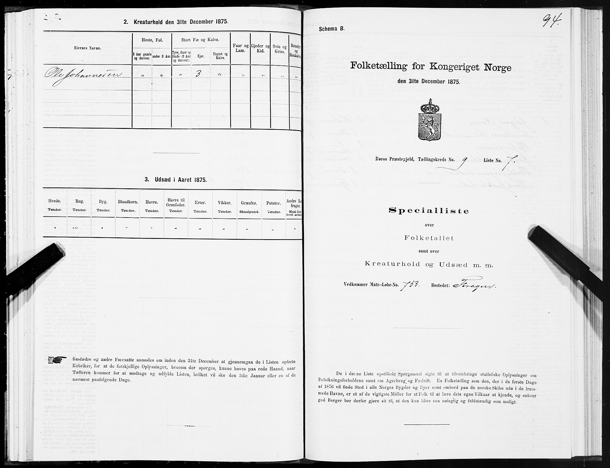 SAT, Folketelling 1875 for 1640P Røros prestegjeld, 1875, s. 5094