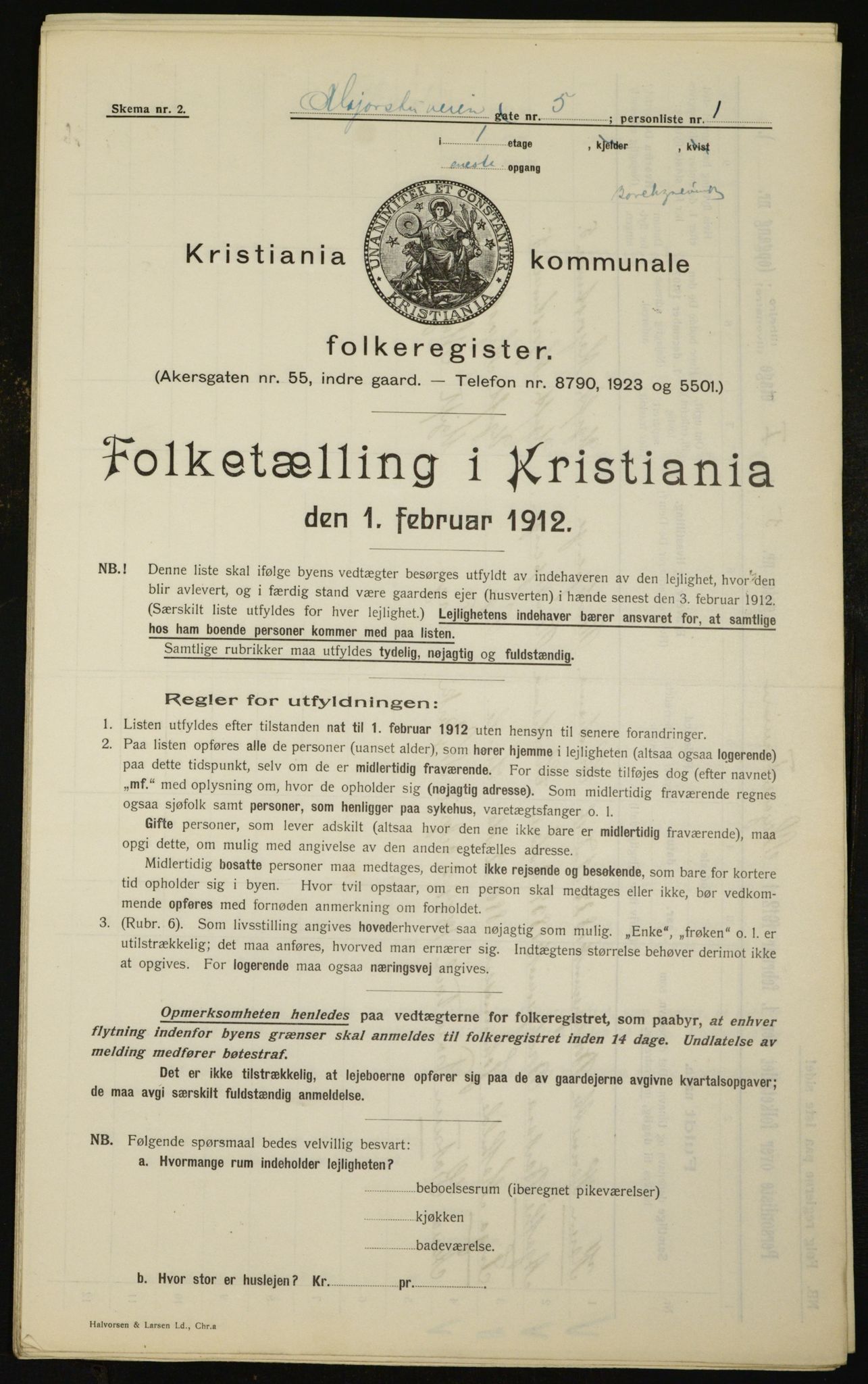 OBA, Kommunal folketelling 1.2.1912 for Kristiania, 1912, s. 59978