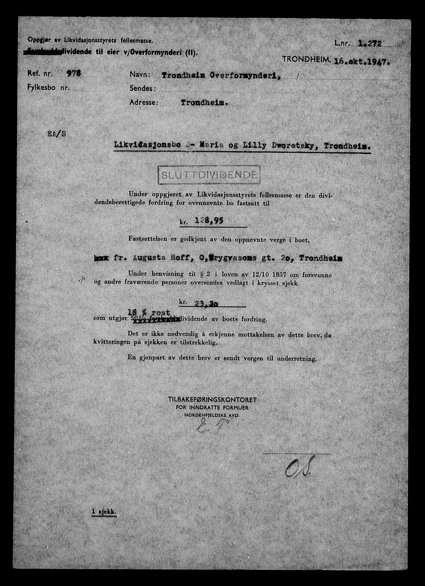 Justisdepartementet, Tilbakeføringskontoret for inndratte formuer, RA/S-1564/H/Hc/Hca/L0894: --, 1945-1947, s. 247