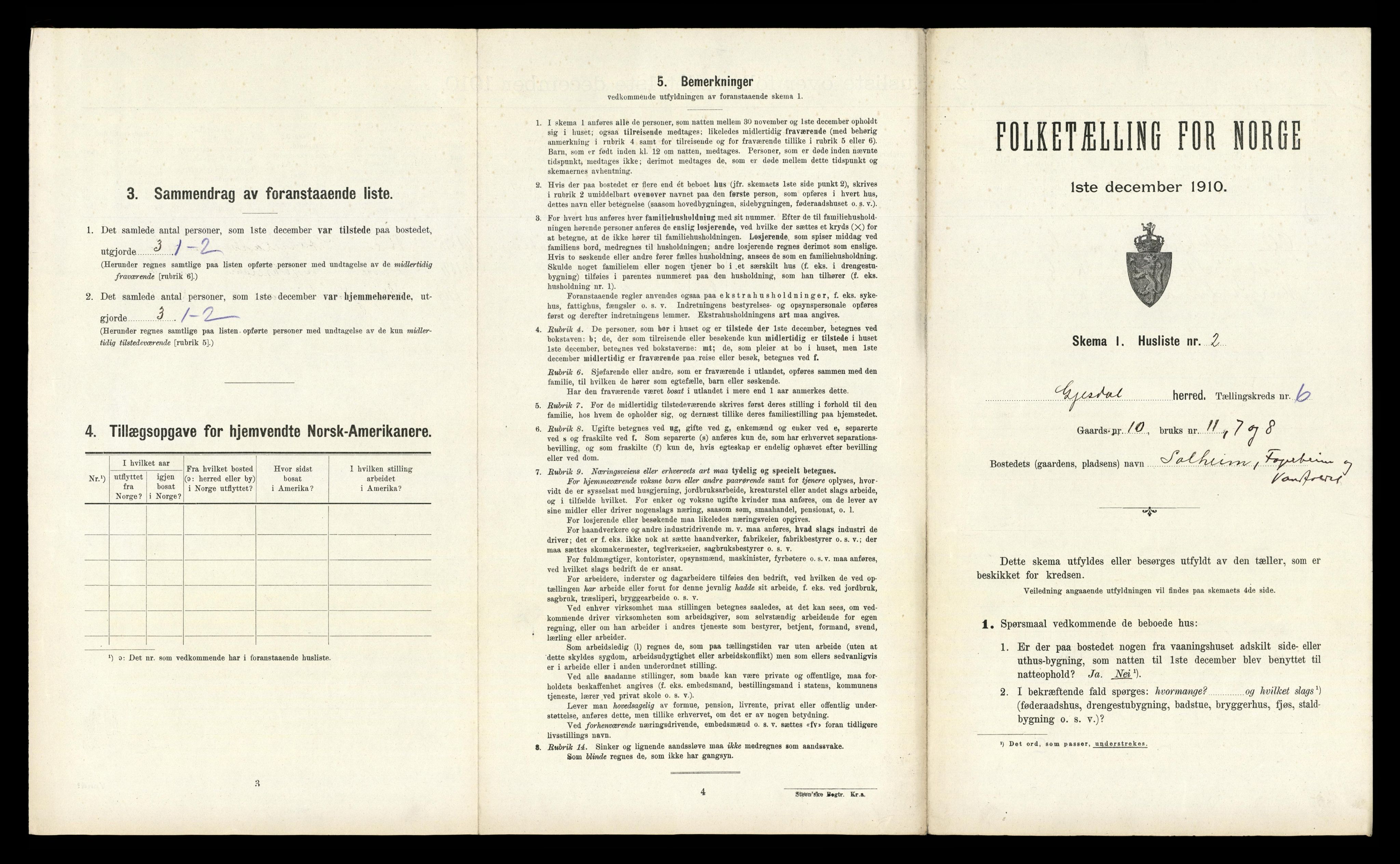 RA, Folketelling 1910 for 1122 Gjesdal herred, 1910, s. 498