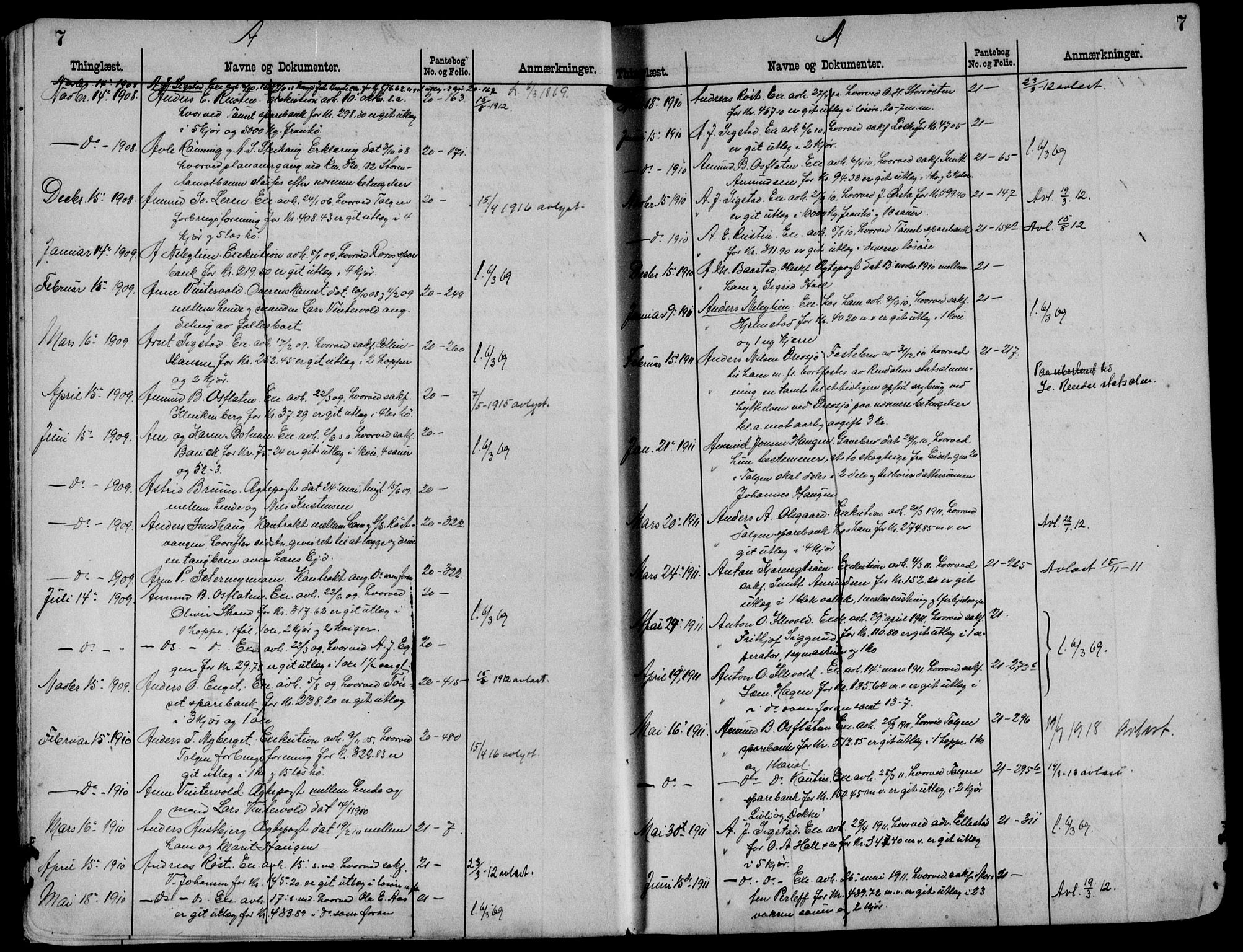 Nord-Østerdal tingrett, SAH/TING-020/H/Ha/Hal/L0007: Panteregister nr. 5, 1830-1935, s. 7