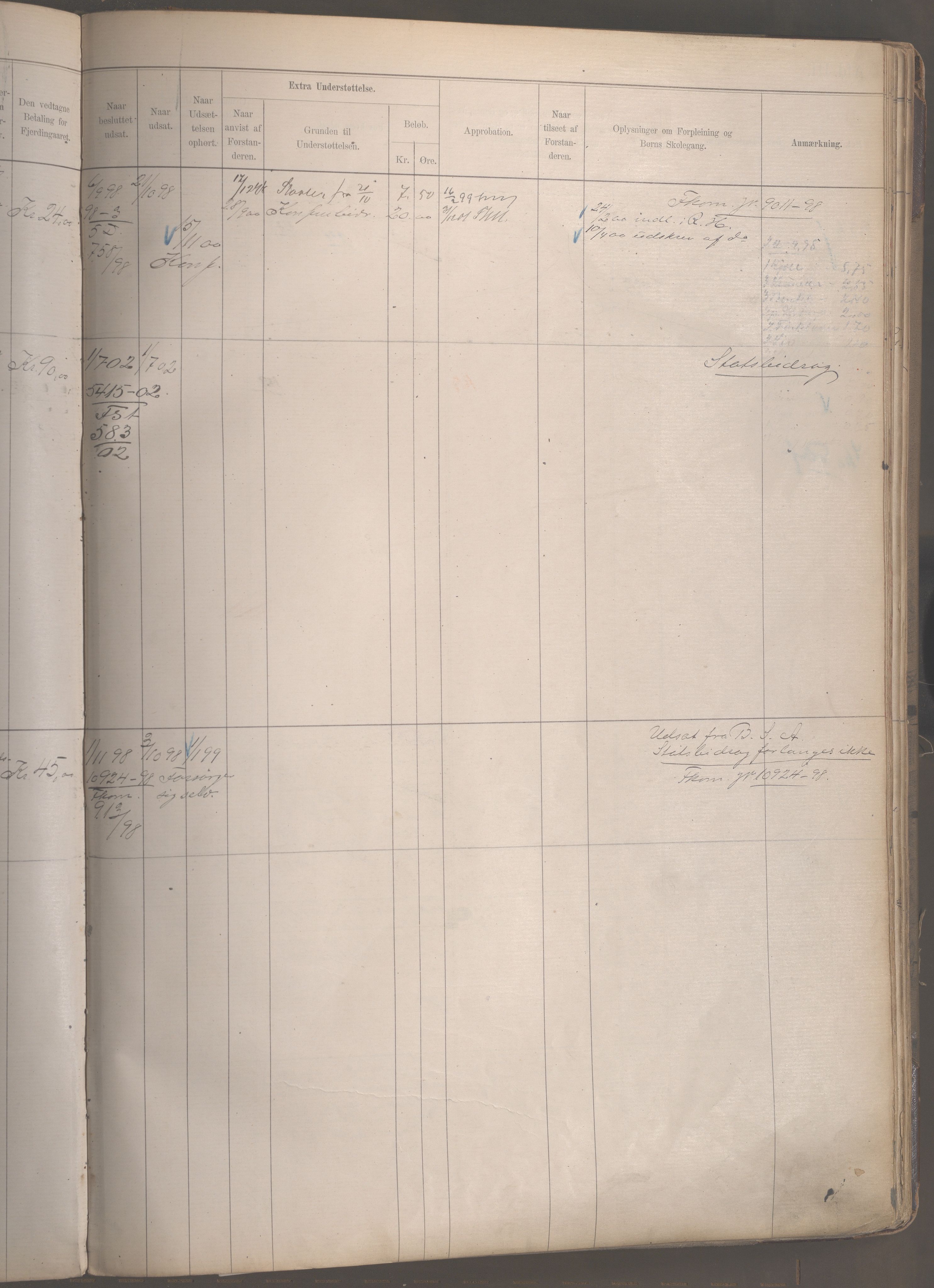 Fattigvesenet, OBA/A-20045/H/Hb/L0004: Manntallsprotokoll. Mnr. 400-1001, 1888-1901, s. 311a