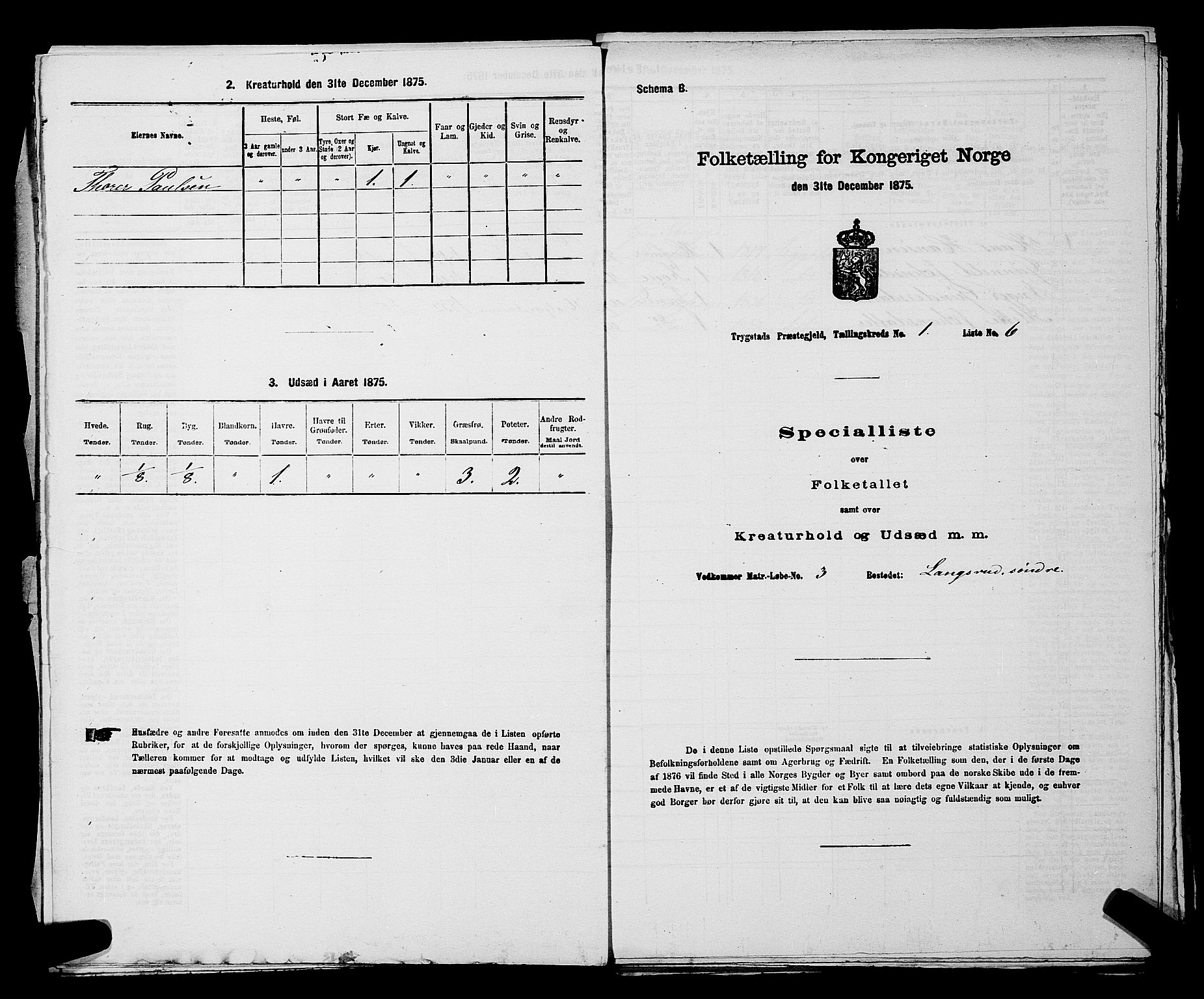 RA, Folketelling 1875 for 0122P Trøgstad prestegjeld, 1875, s. 55