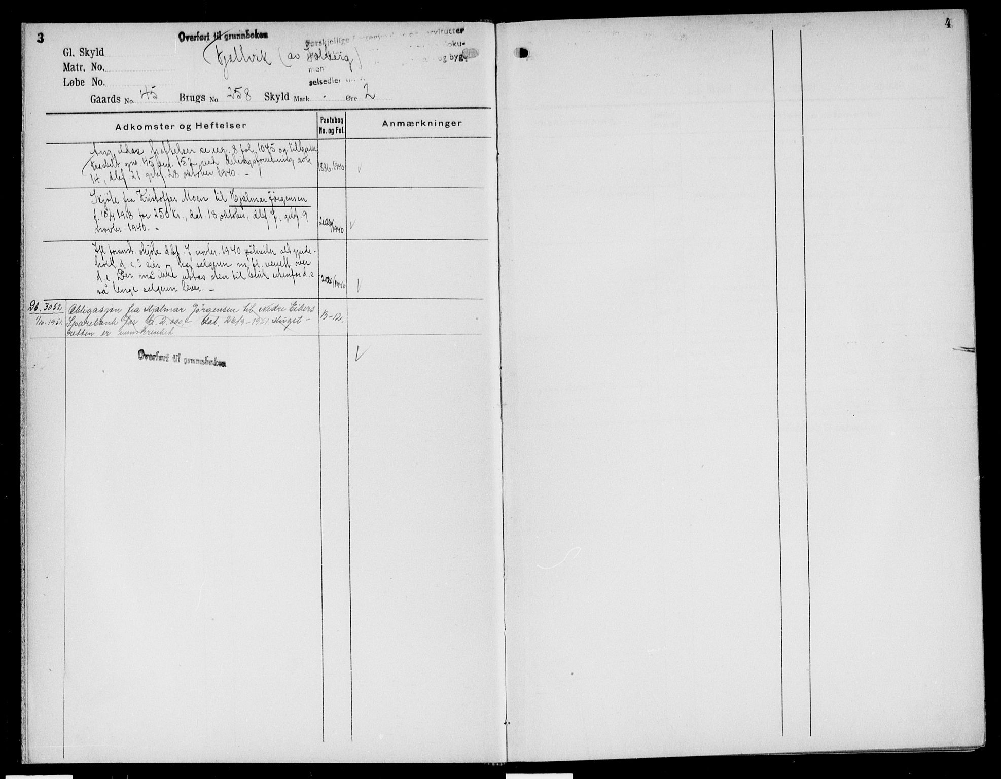 Eiker, Modum og Sigdal sorenskriveri, SAKO/A-123/G/Gb/Gbf/L0009: Panteregister nr. VI 9, s. 3-4