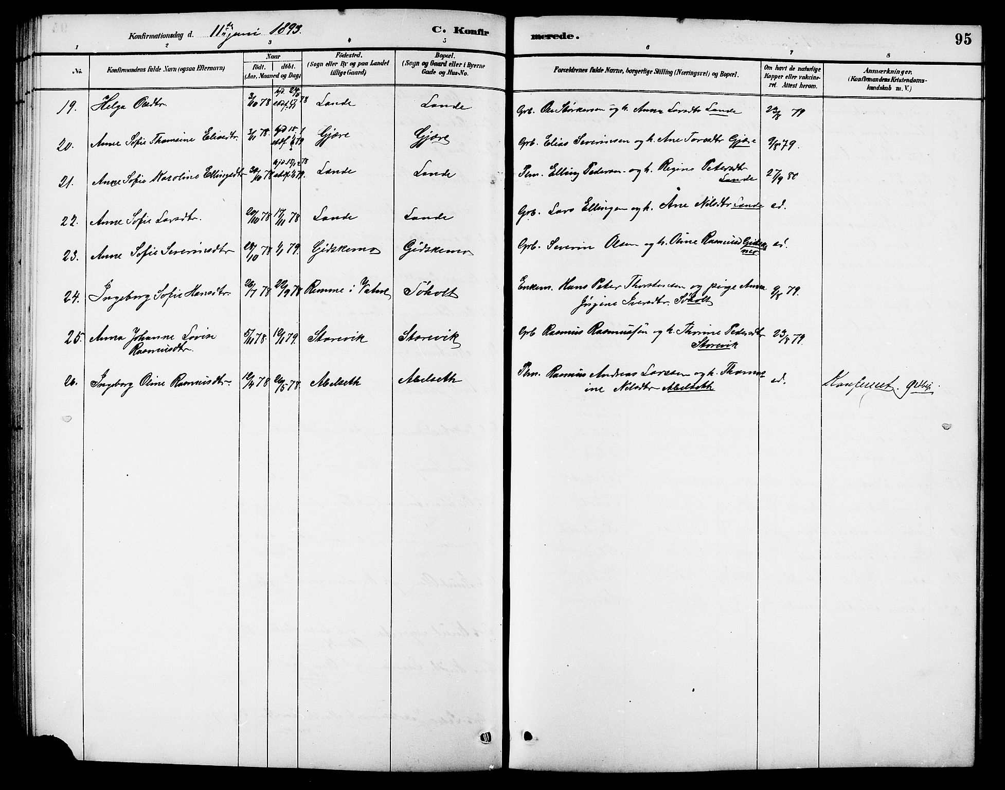 Ministerialprotokoller, klokkerbøker og fødselsregistre - Møre og Romsdal, AV/SAT-A-1454/522/L0327: Klokkerbok nr. 522C06, 1890-1915, s. 95