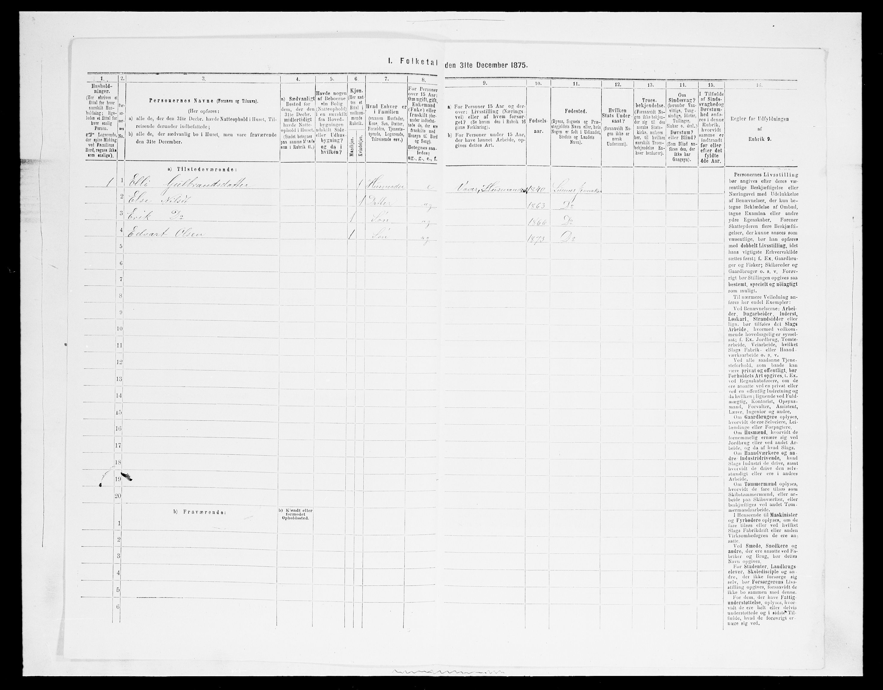 SAH, Folketelling 1875 for 0532P Jevnaker prestegjeld, 1875, s. 849