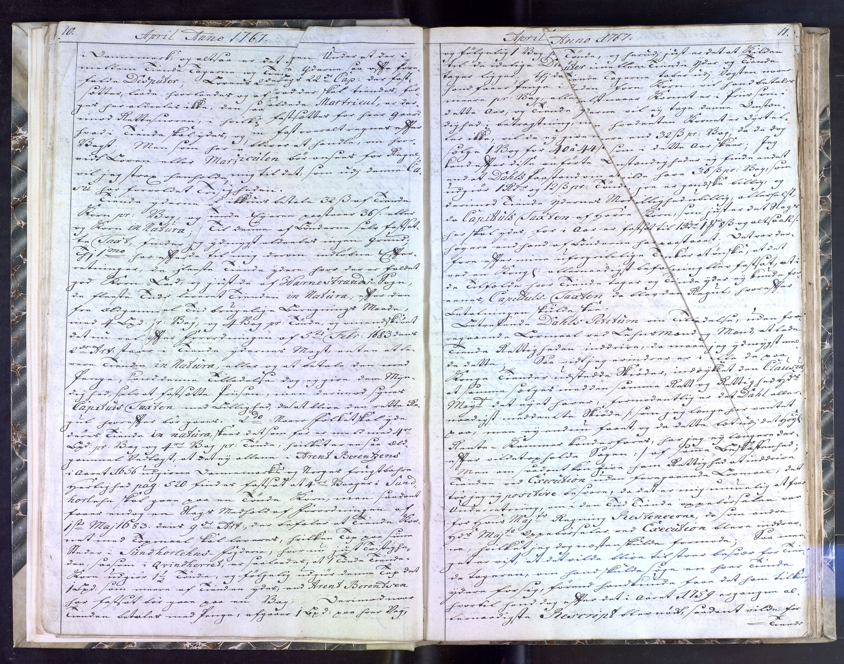 Stiftamtmannen i Bergen, AV/SAB-A-100006/A/Ab/L0004: Lnr. 26: Erklæringsbok, 1767-1768