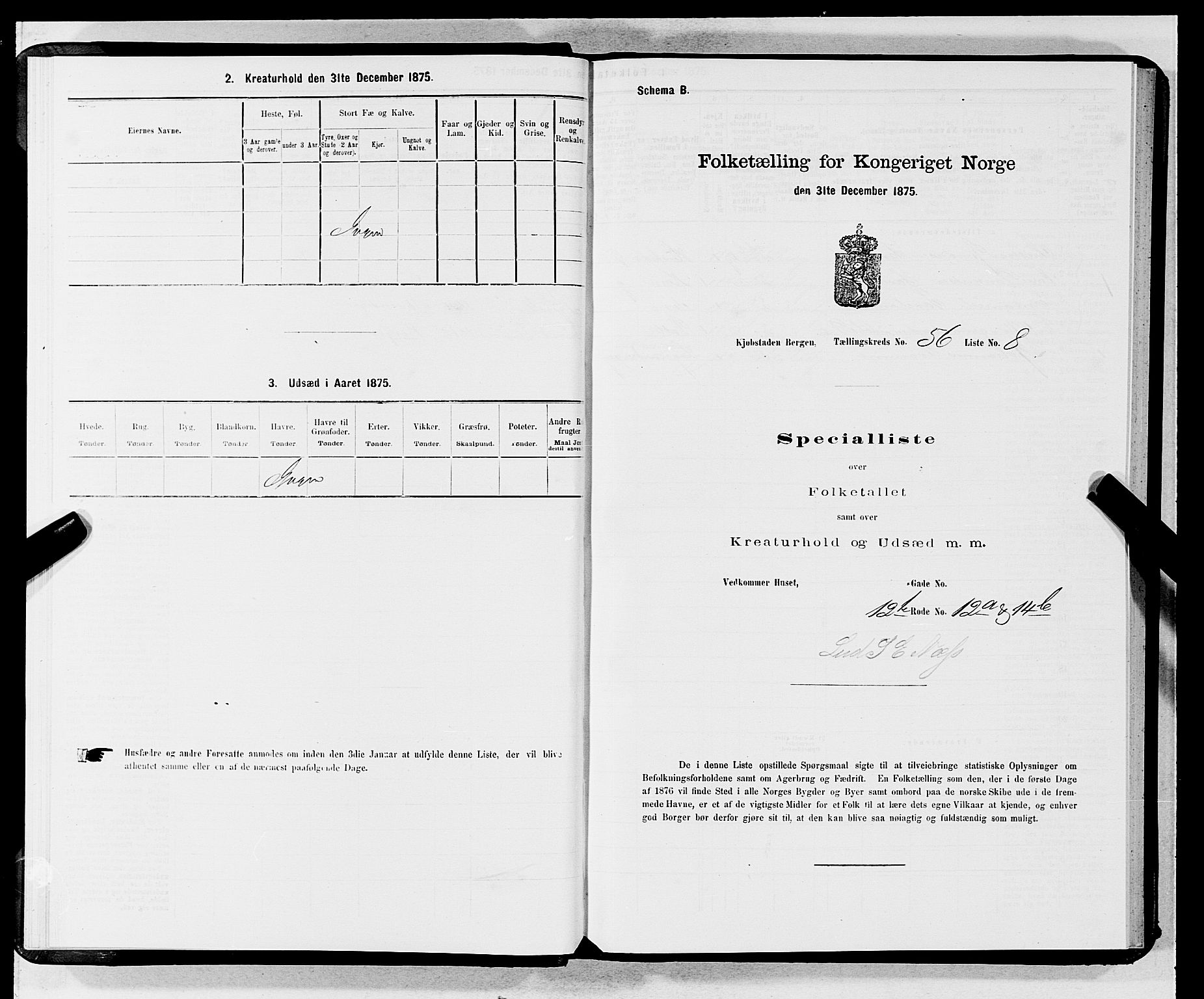 SAB, Folketelling 1875 for 1301 Bergen kjøpstad, 1875, s. 2970