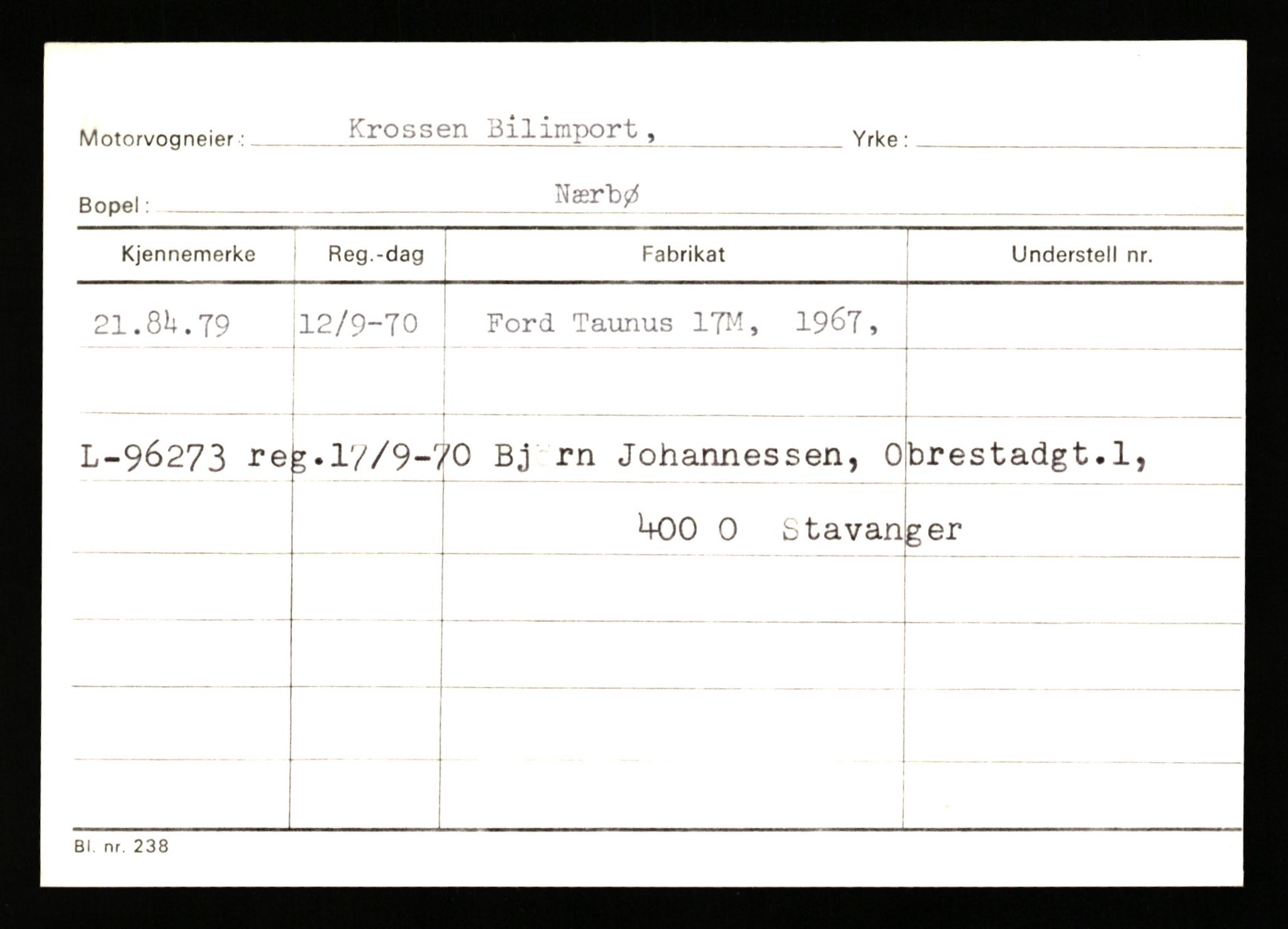 Stavanger trafikkstasjon, AV/SAST-A-101942/0/G/L0010: Registreringsnummer: 130000 - 239953, 1930-1971, s. 2699