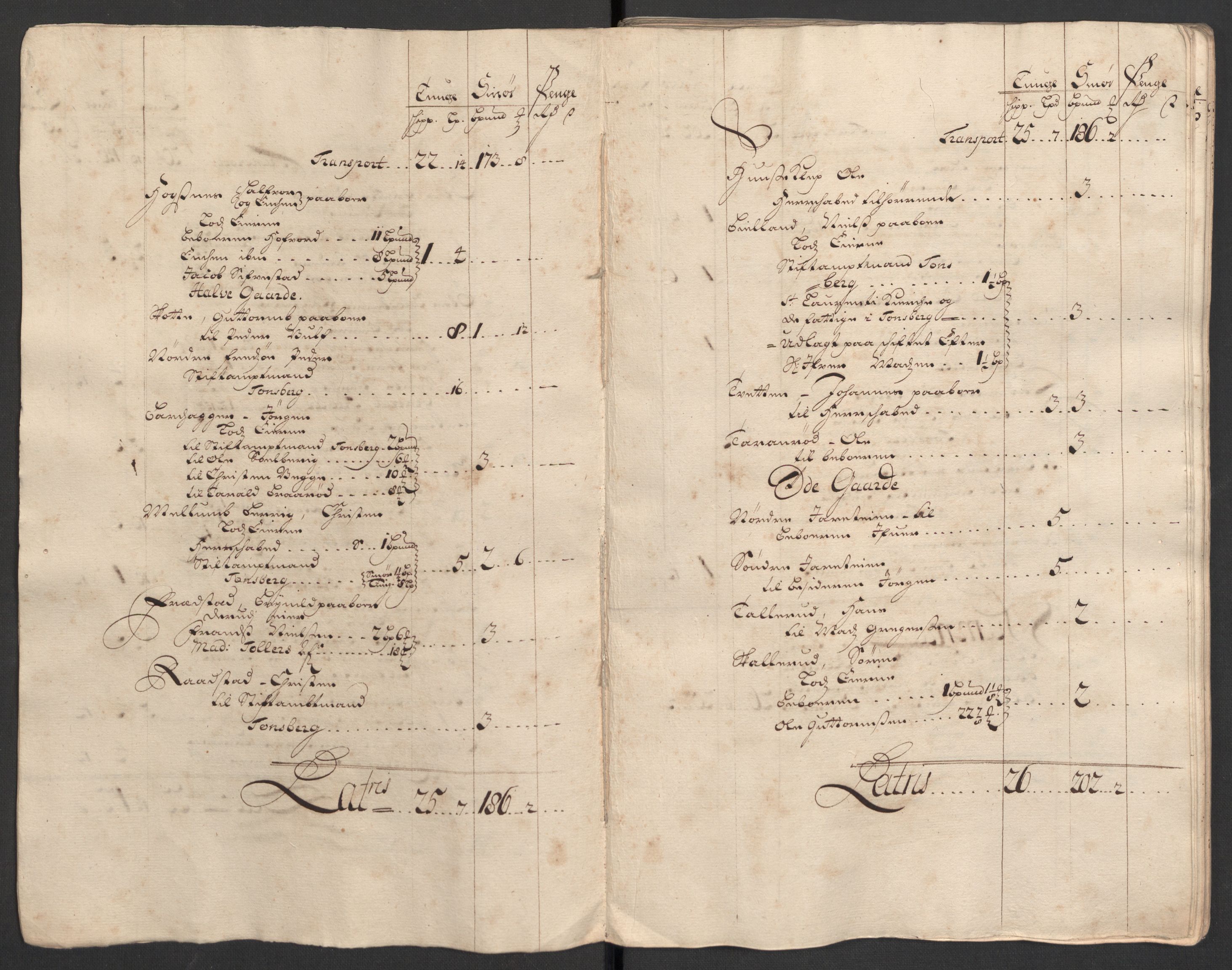 Rentekammeret inntil 1814, Reviderte regnskaper, Fogderegnskap, RA/EA-4092/R32/L1874: Fogderegnskap Jarlsberg grevskap, 1709, s. 23