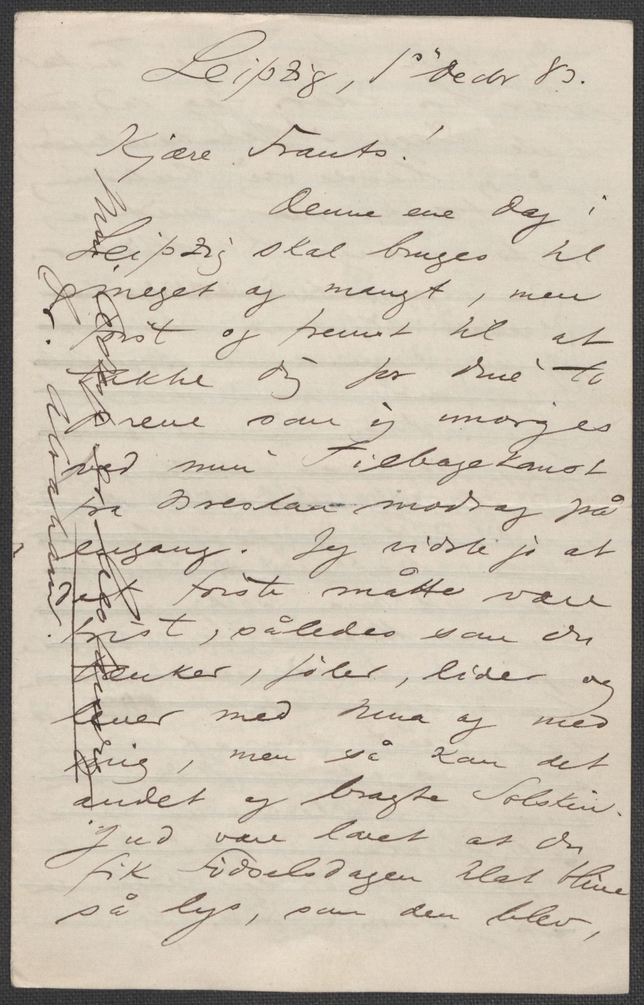 Beyer, Frants, AV/RA-PA-0132/F/L0001: Brev fra Edvard Grieg til Frantz Beyer og "En del optegnelser som kan tjene til kommentar til brevene" av Marie Beyer, 1872-1907, s. 77