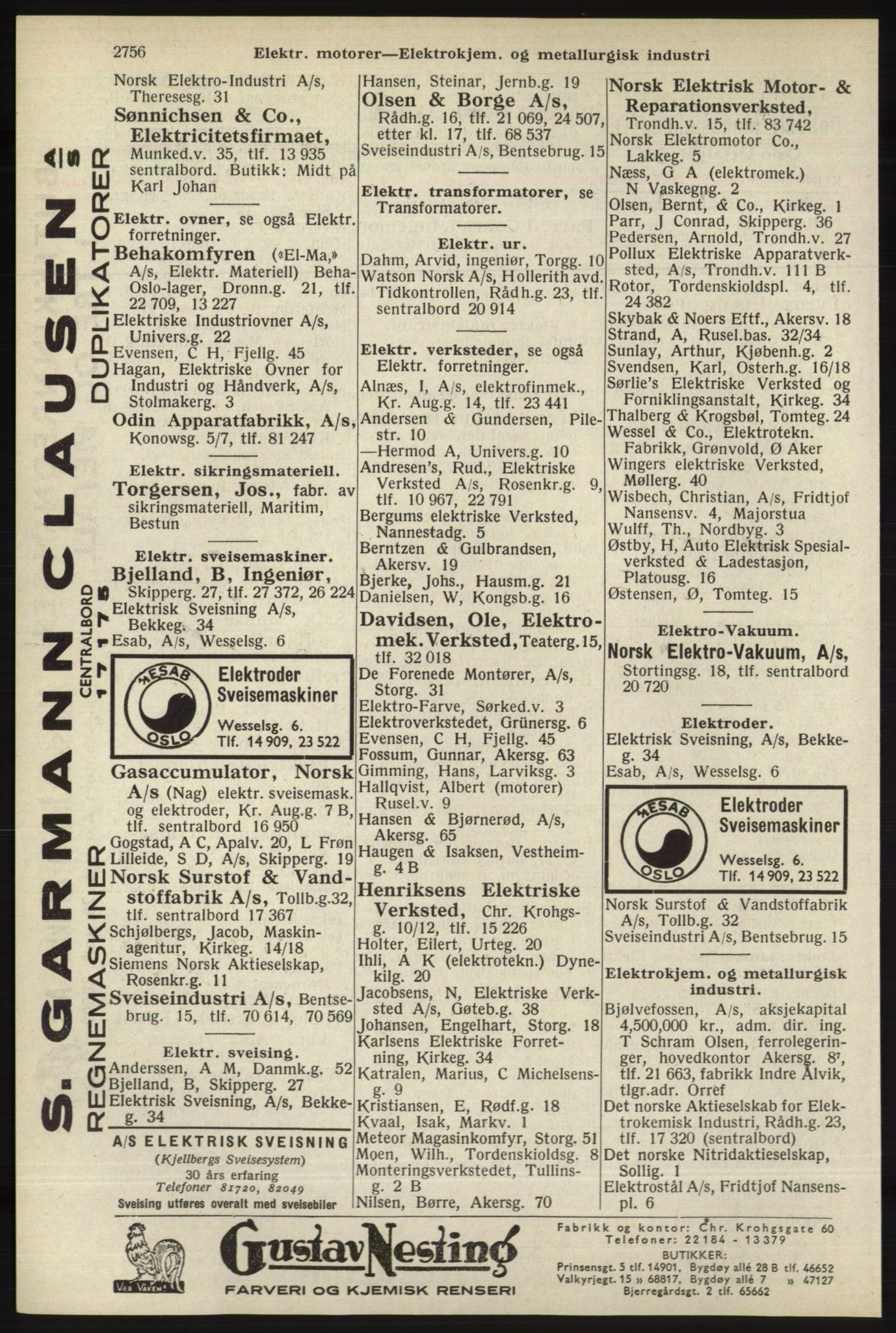 Kristiania/Oslo adressebok, PUBL/-, 1940, s. 2706