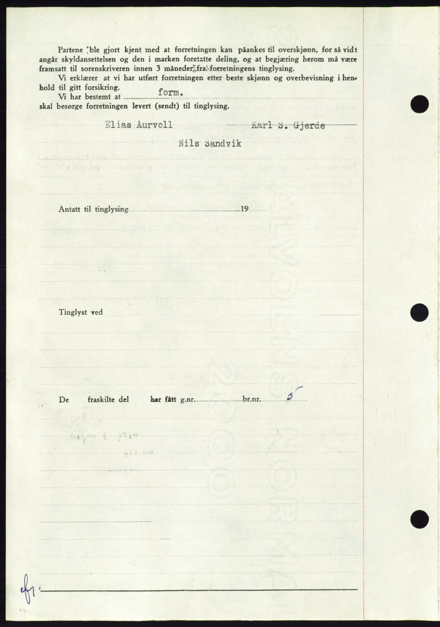 Søre Sunnmøre sorenskriveri, AV/SAT-A-4122/1/2/2C/L0095: Pantebok nr. 21A, 1953-1953, Dagboknr: 1239/1953