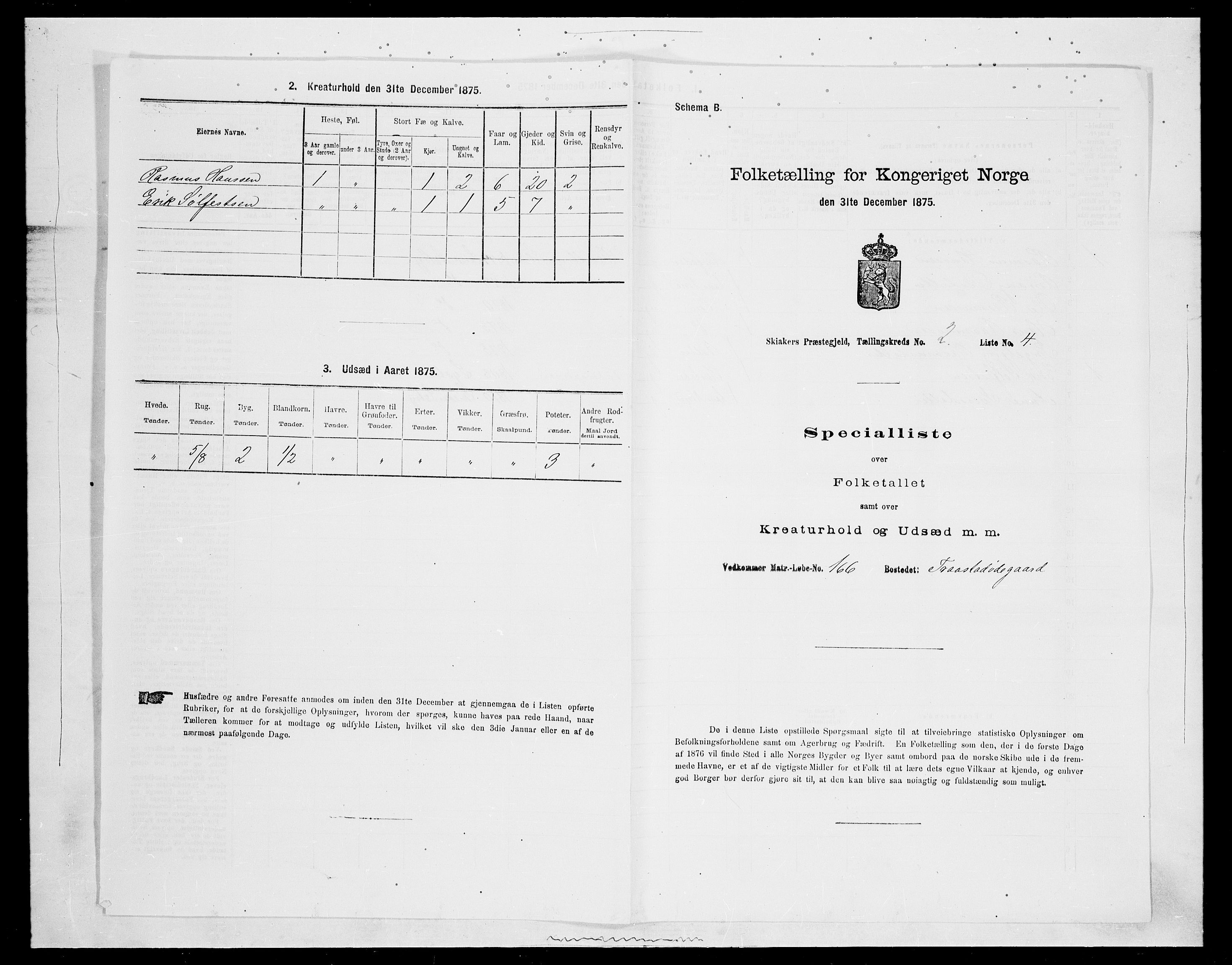 SAH, Folketelling 1875 for 0513P Skjåk prestegjeld, 1875, s. 167