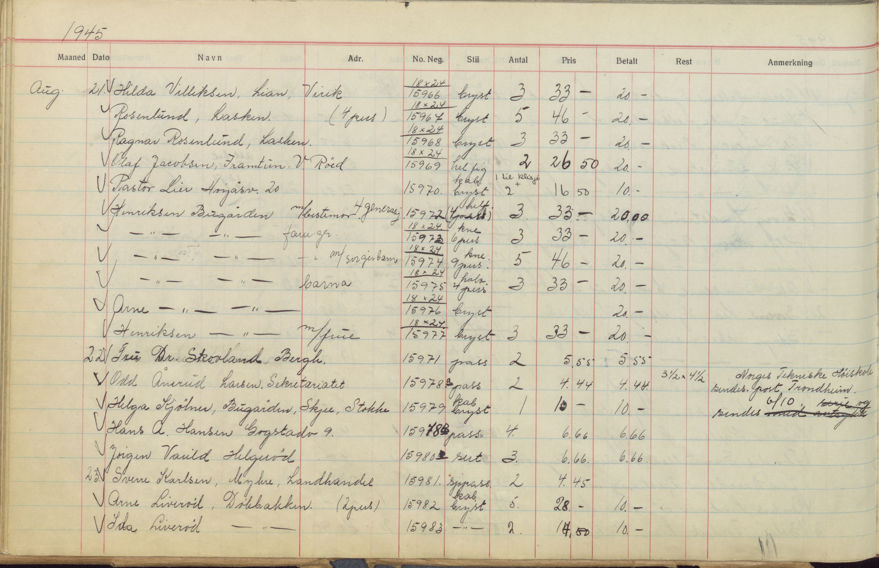 Pa 1494 - Jørgensen, Antonius. Fotograf, VEMU/A-2760/F/Fb, 1927-1984, s. 962