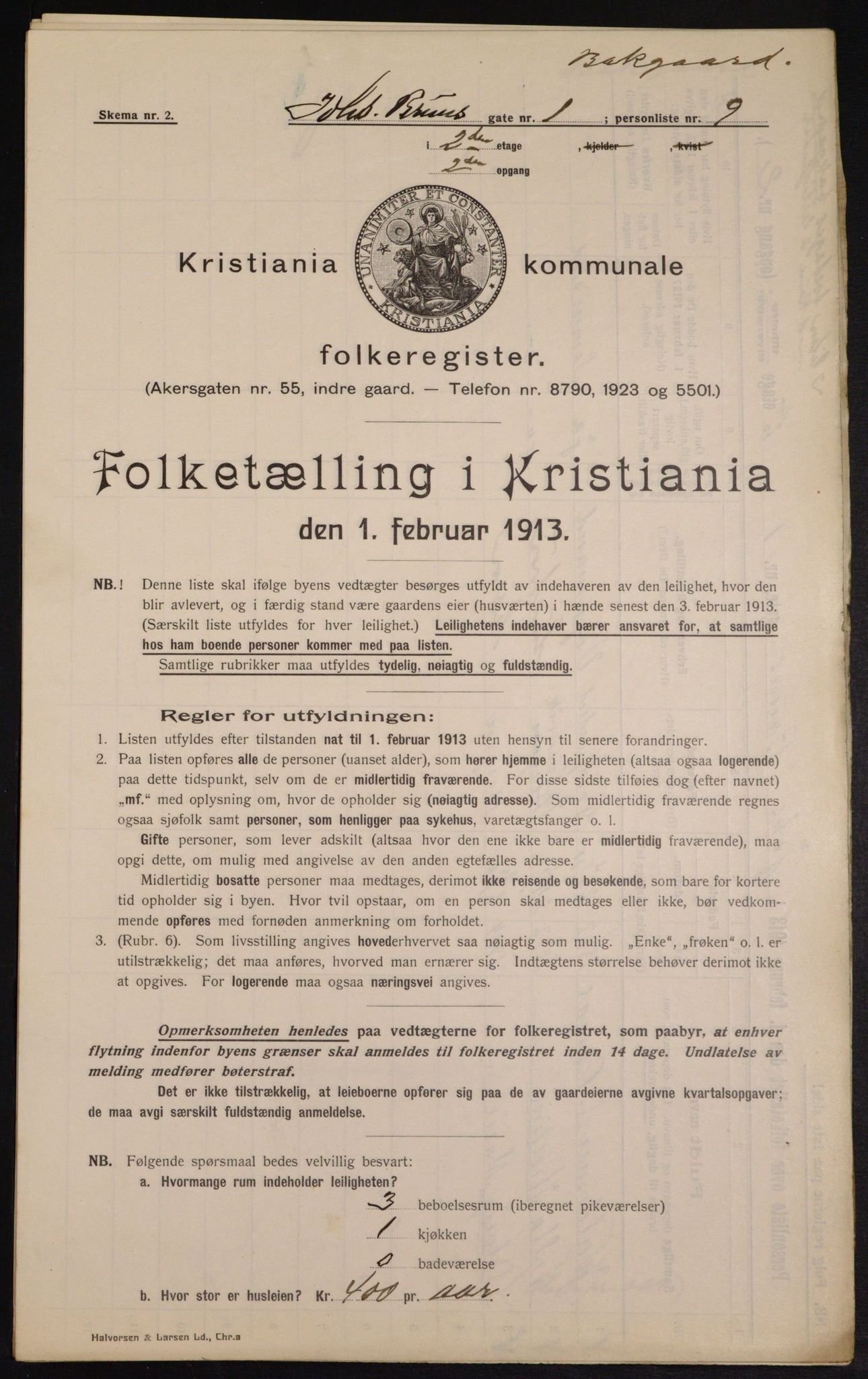 OBA, Kommunal folketelling 1.2.1913 for Kristiania, 1913, s. 46774