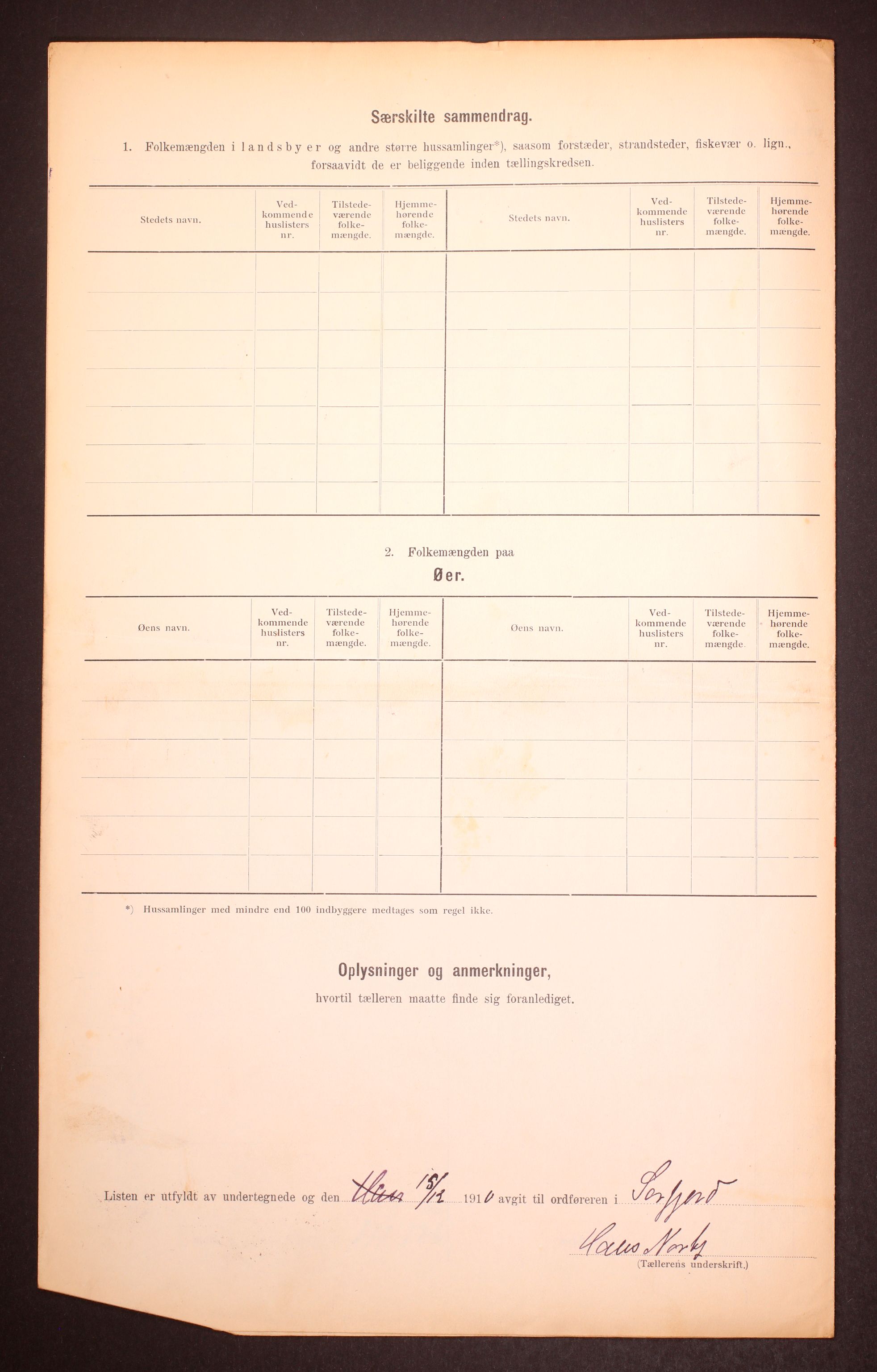 RA, Folketelling 1910 for 1937 Sørfjord herred, 1910, s. 12