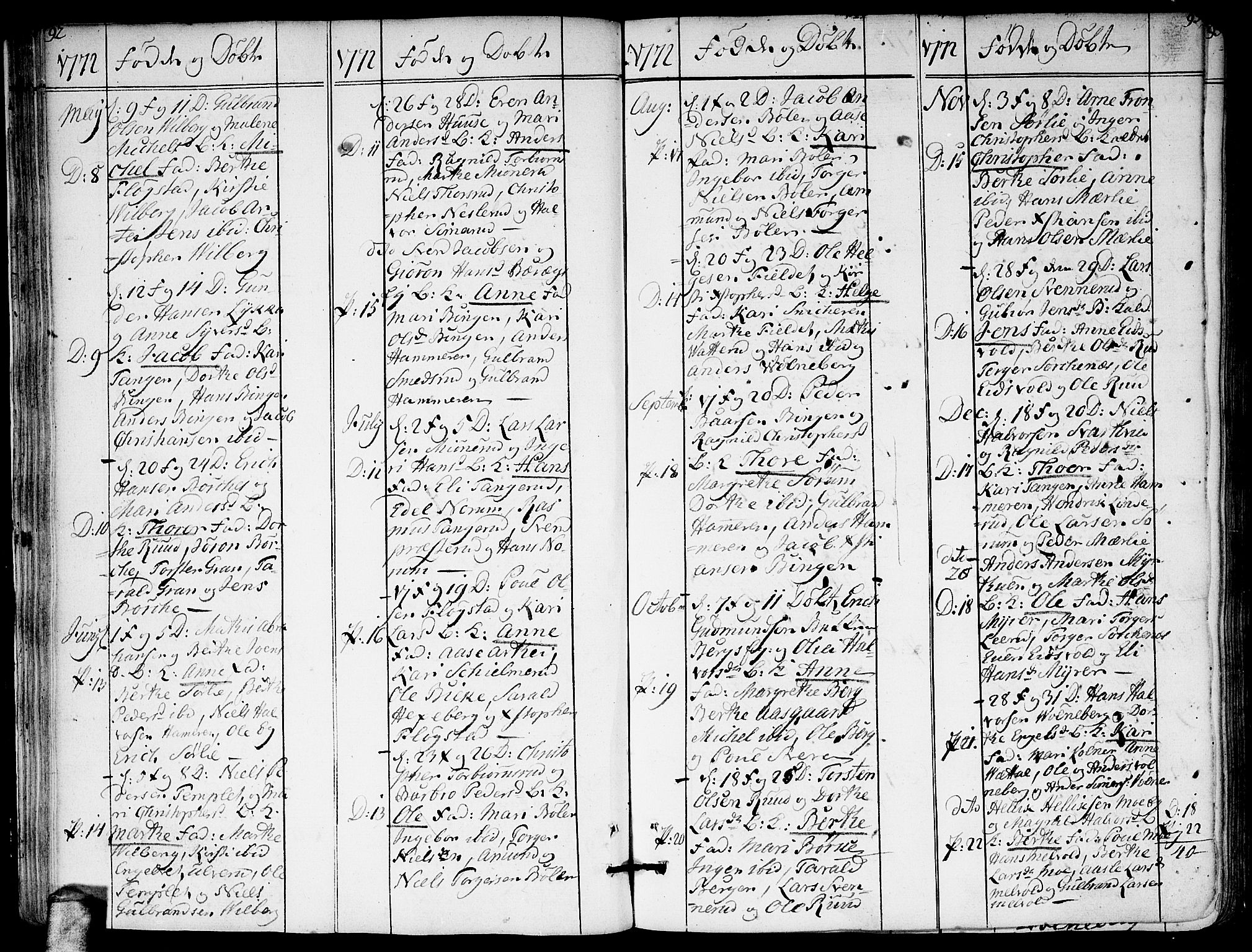 Sørum prestekontor Kirkebøker, SAO/A-10303/F/Fa/L0002: Ministerialbok nr. I 2, 1759-1814, s. 92-93