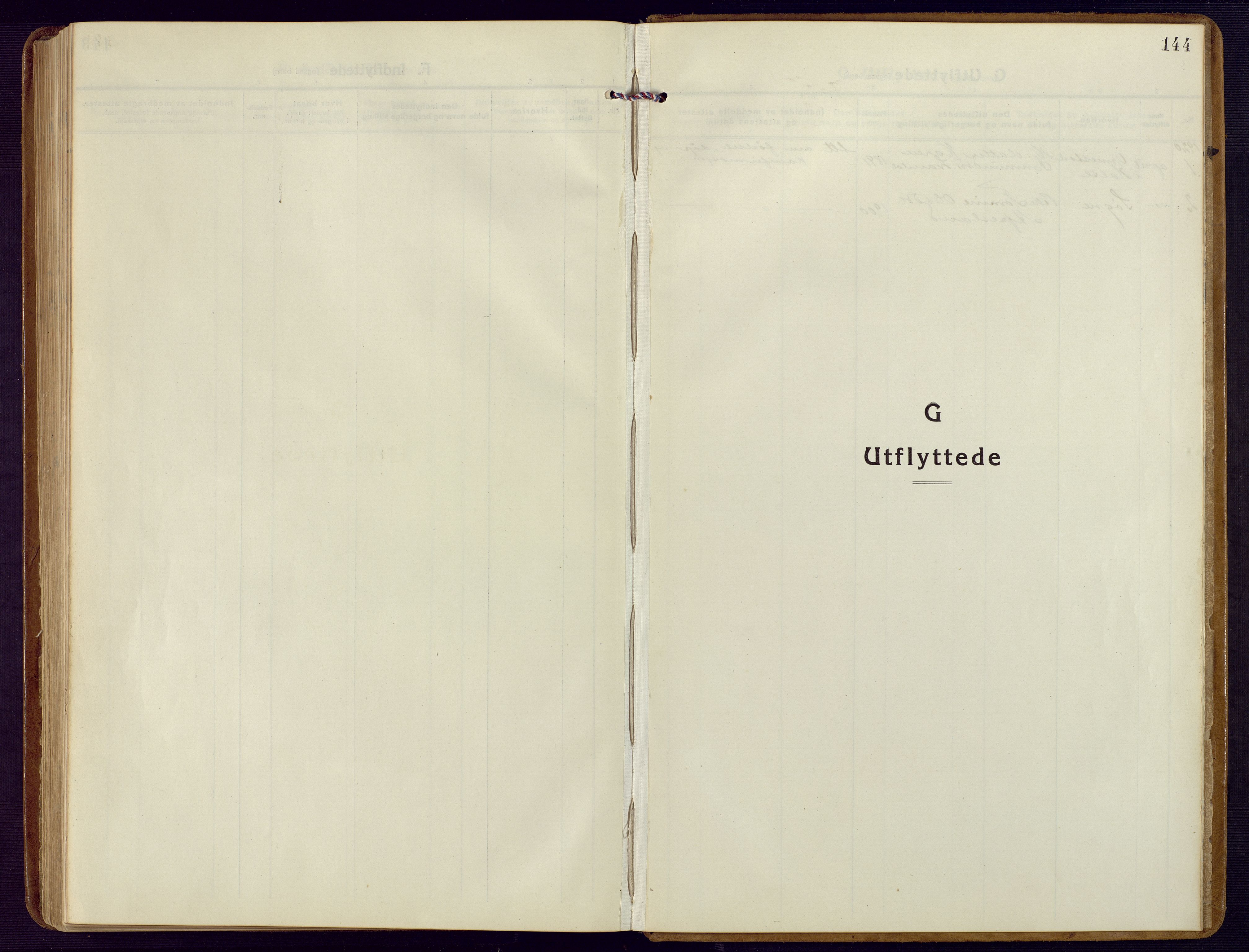 Holum sokneprestkontor, SAK/1111-0022/F/Fb/Fbb/L0005: Klokkerbok nr. B 5, 1920-1945, s. 144