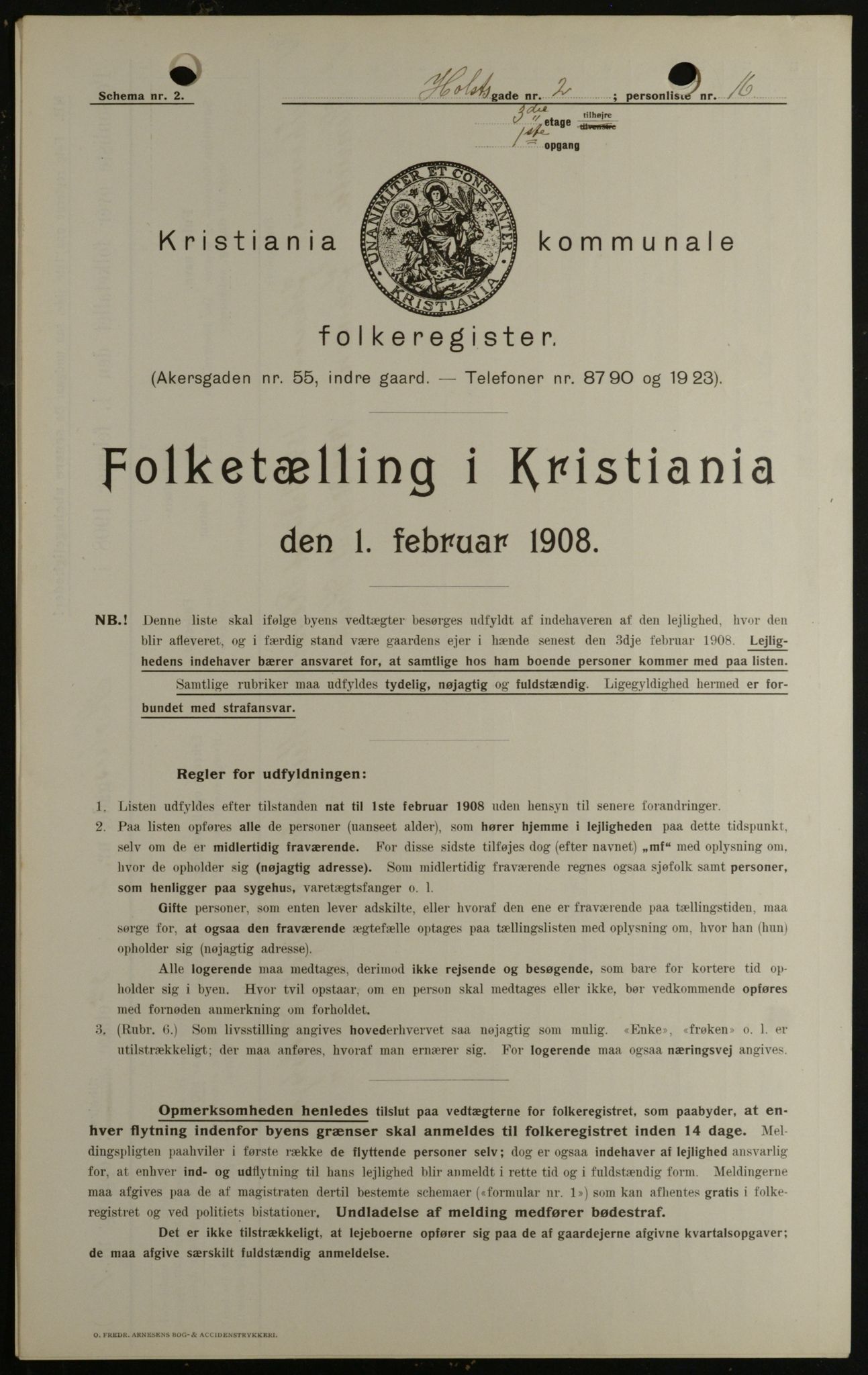 OBA, Kommunal folketelling 1.2.1908 for Kristiania kjøpstad, 1908, s. 36818