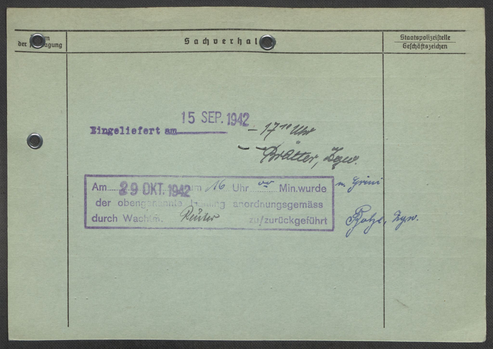 Befehlshaber der Sicherheitspolizei und des SD, AV/RA-RAFA-5969/E/Ea/Eaa/L0007: Register over norske fanger i Møllergata 19: Lundb-N, 1940-1945, s. 681