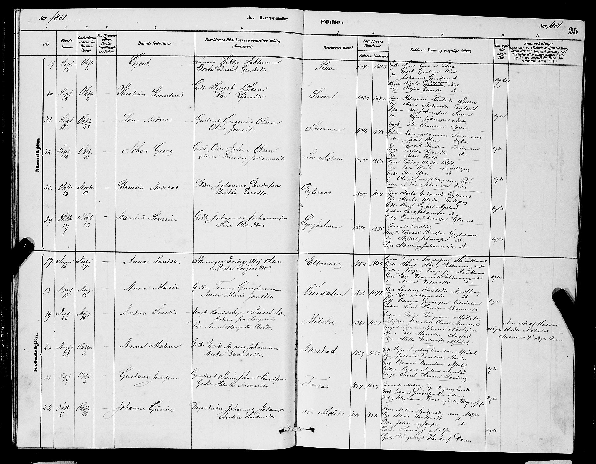 Sveio Sokneprestembete, AV/SAB-A-78501/H/Hab: Klokkerbok nr. A 3, 1878-1896, s. 25