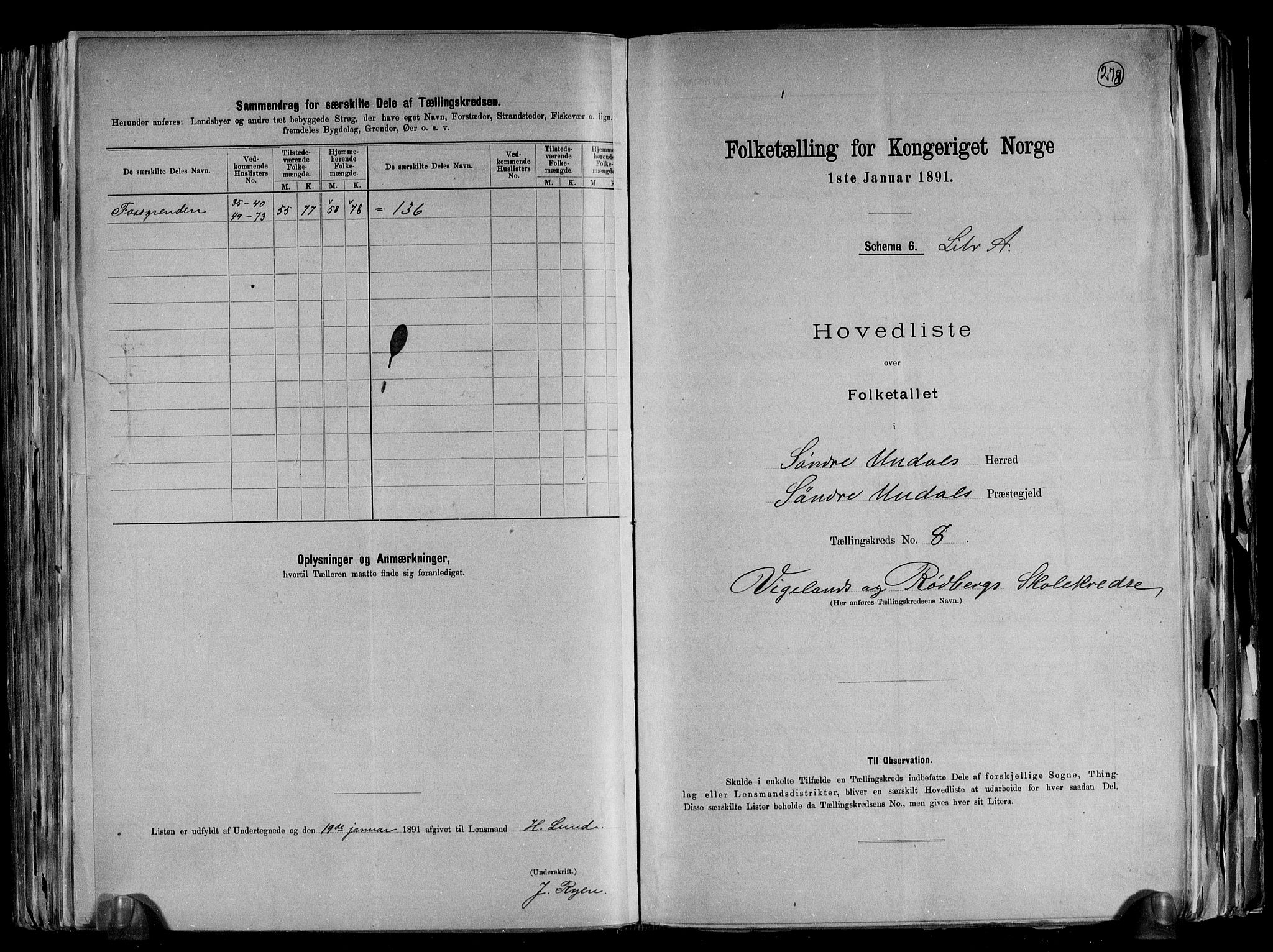 RA, Folketelling 1891 for 1029 Sør-Audnedal herred, 1891, s. 24