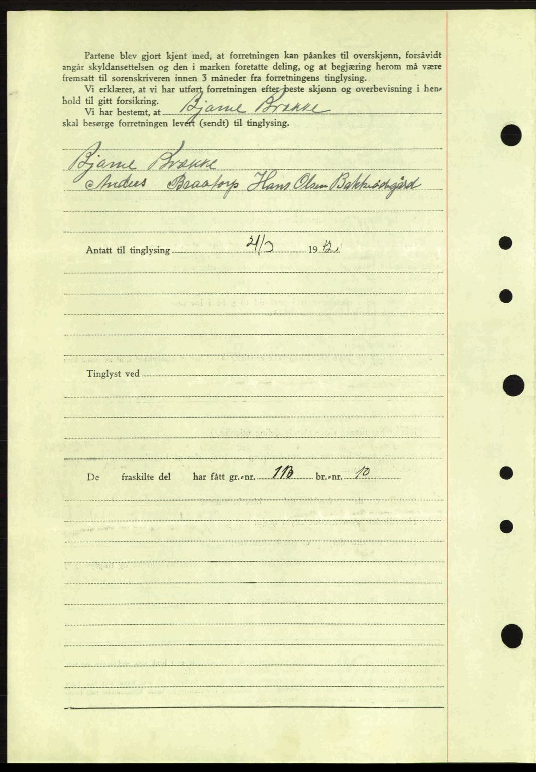 Idd og Marker sorenskriveri, AV/SAO-A-10283/G/Gb/Gbb/L0005: Pantebok nr. A5, 1941-1943, Dagboknr: 384/1942