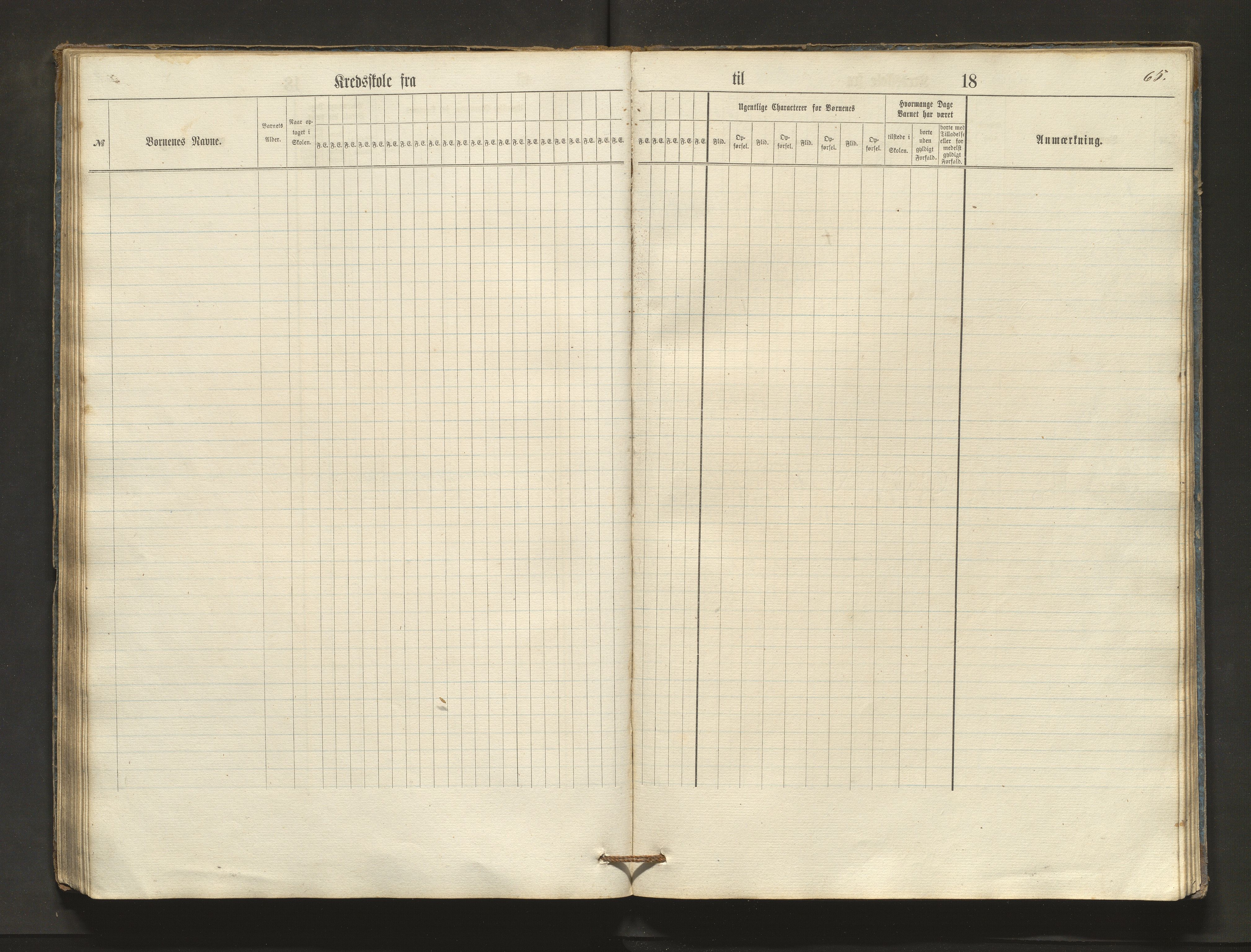 Sveio kommune. Barneskulane, IKAH/1216-231/F/Fa/L0024: Skuleprotokoll for Bråtvedt og Kvalvåg krinsar, 1862-1872, s. 65