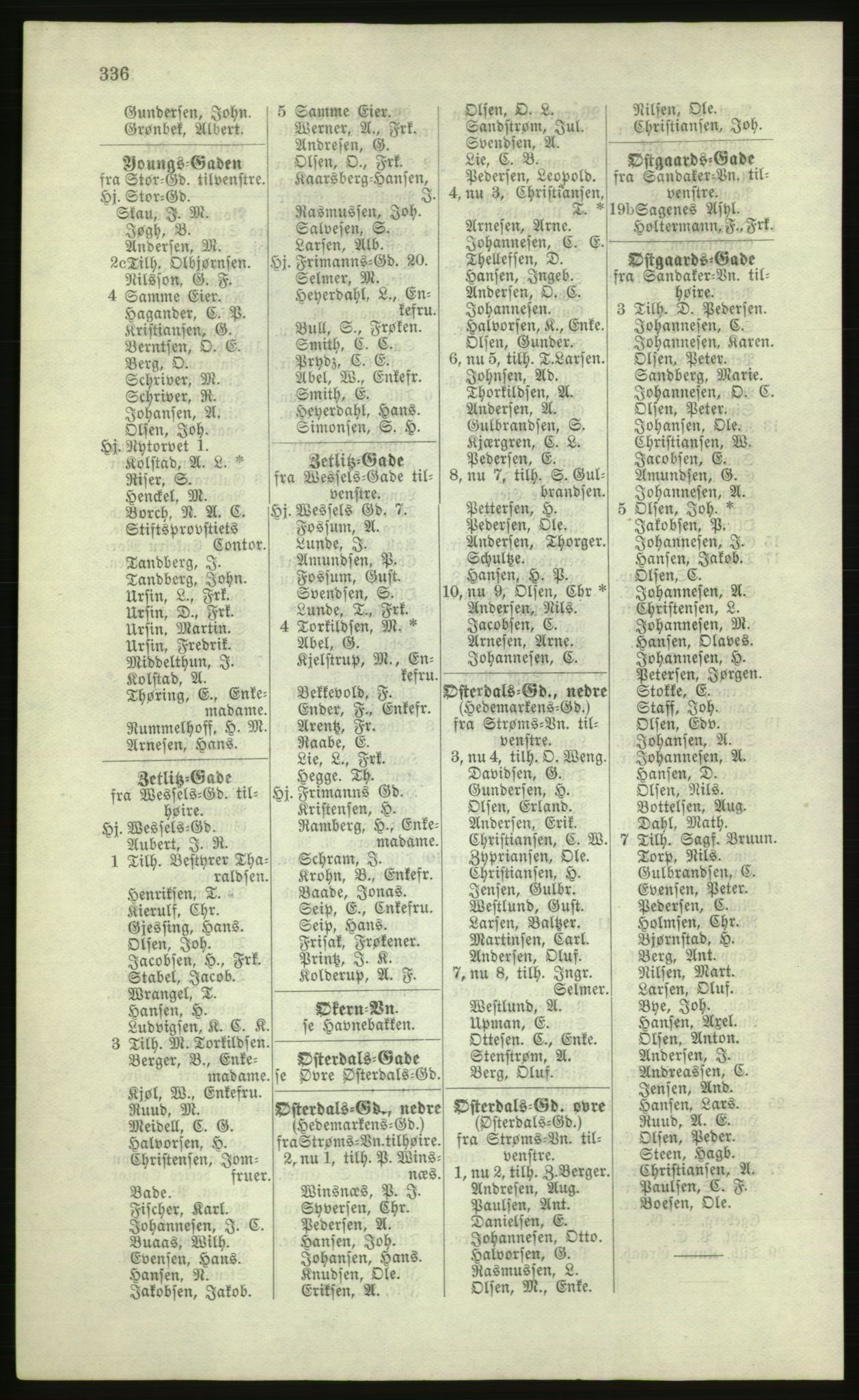 Kristiania/Oslo adressebok, PUBL/-, 1881, s. 336