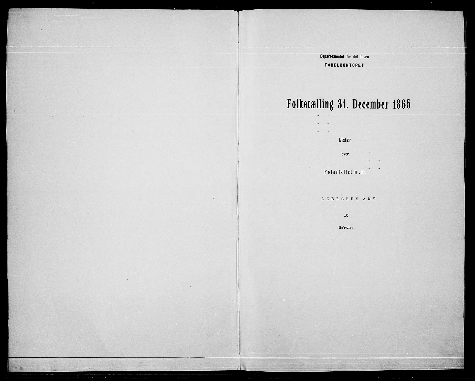 RA, Folketelling 1865 for 0226P Sørum prestegjeld, 1865, s. 3