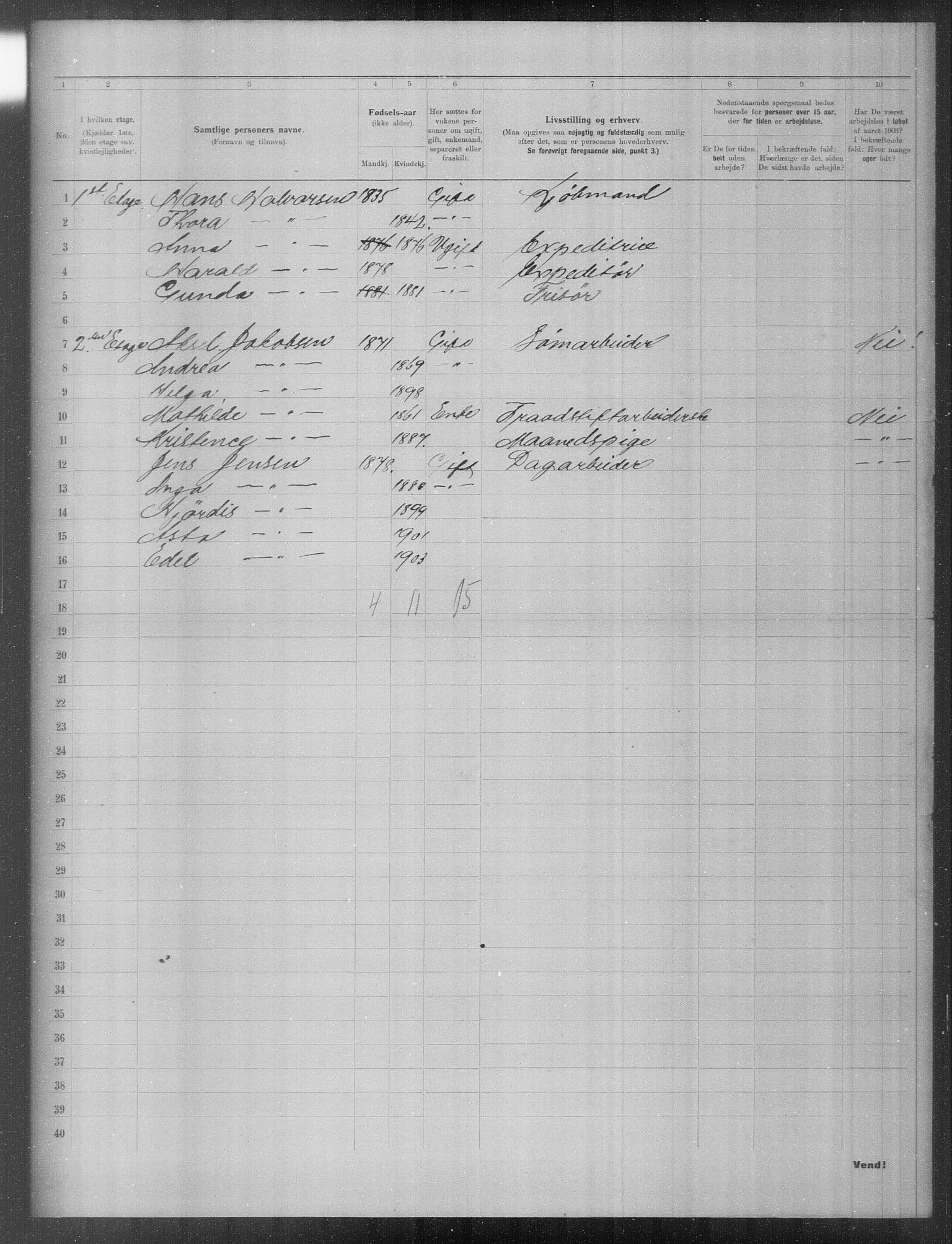 OBA, Kommunal folketelling 31.12.1903 for Kristiania kjøpstad, 1903, s. 18209