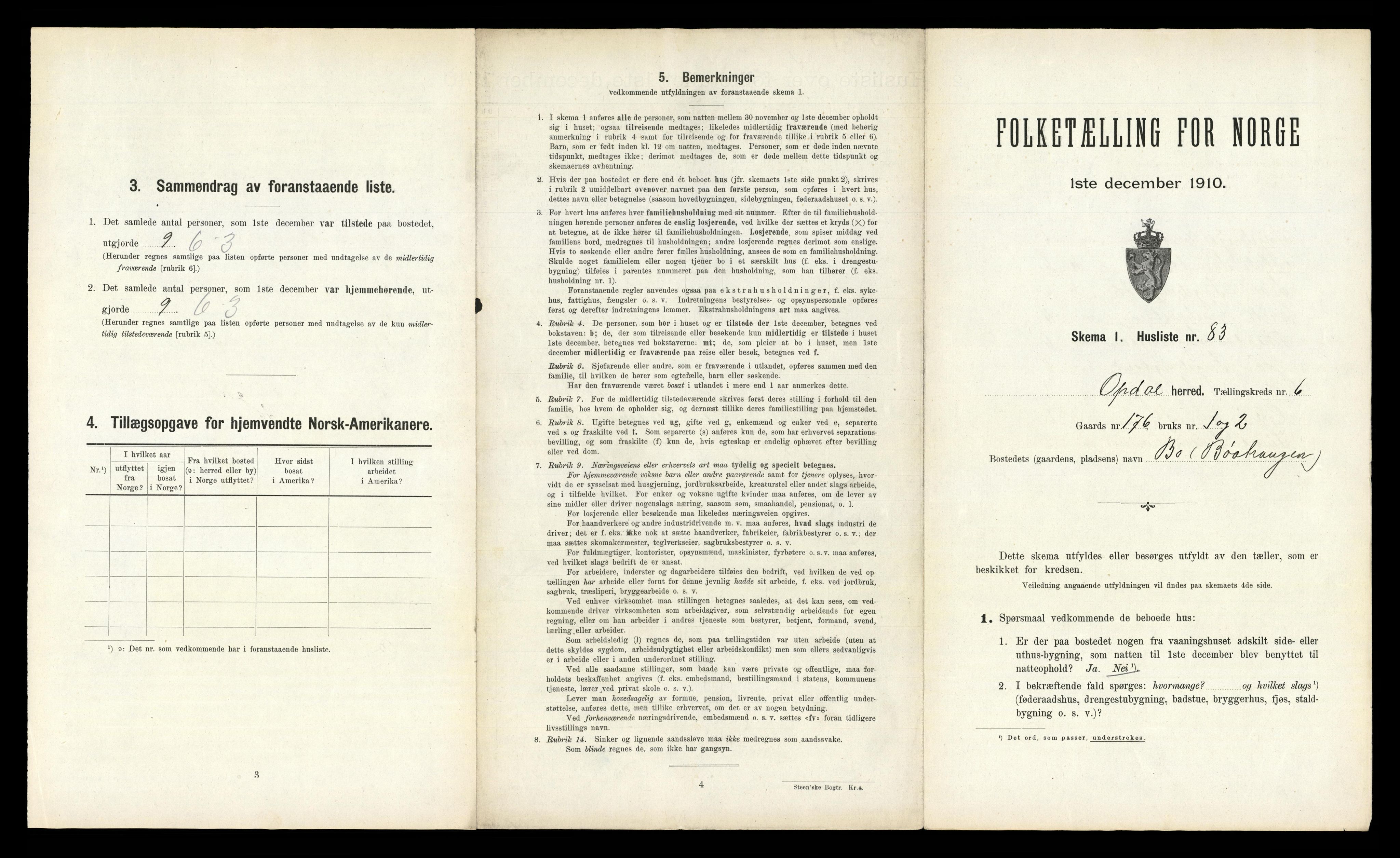 RA, Folketelling 1910 for 1634 Oppdal herred, 1910, s. 805