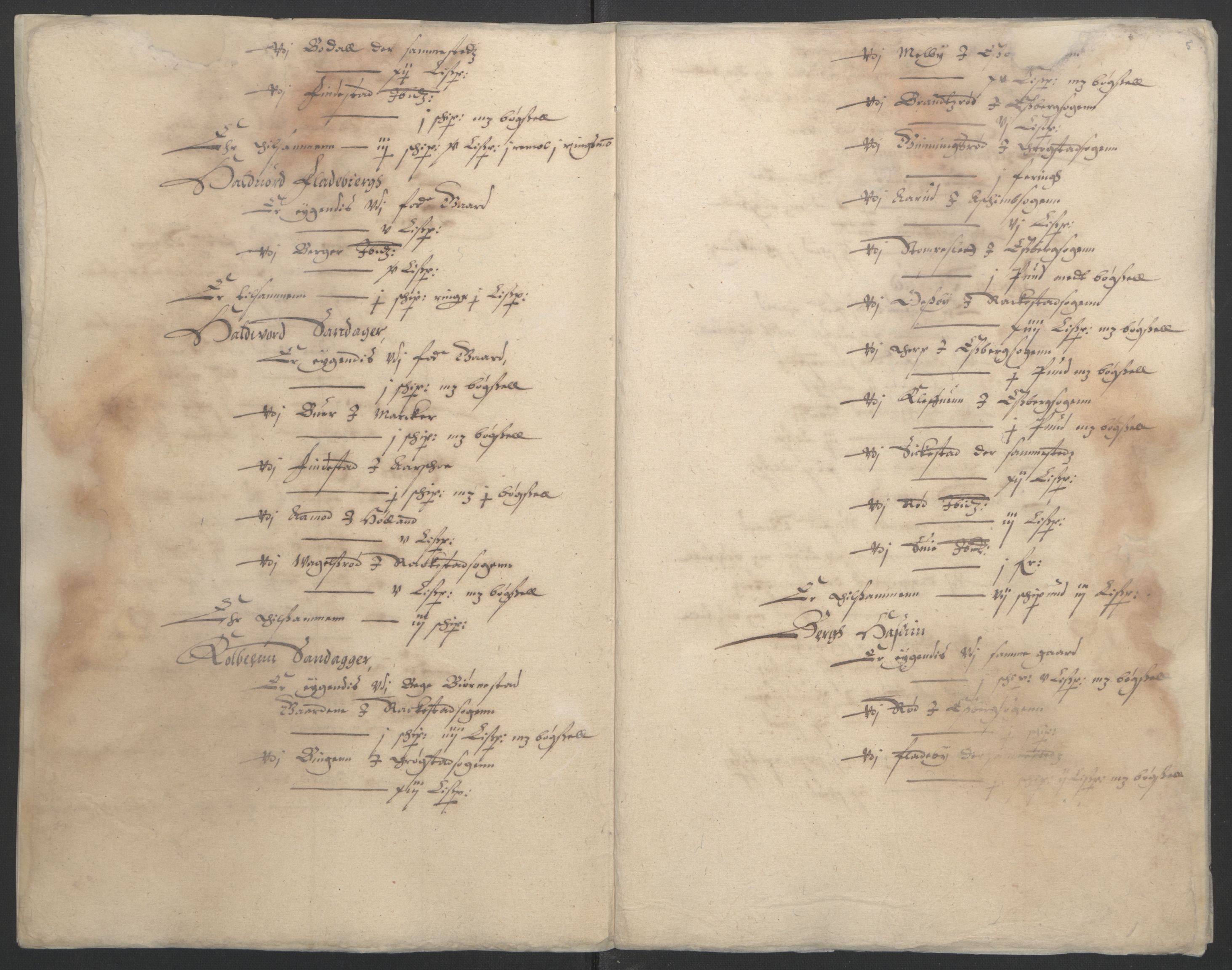 Stattholderembetet 1572-1771, AV/RA-EA-2870/Ek/L0009/0001: Jordebøker til utlikning av rosstjeneste 1624-1626: / Odelsjordebøker for noen vikværske len, 1624-1626, s. 9