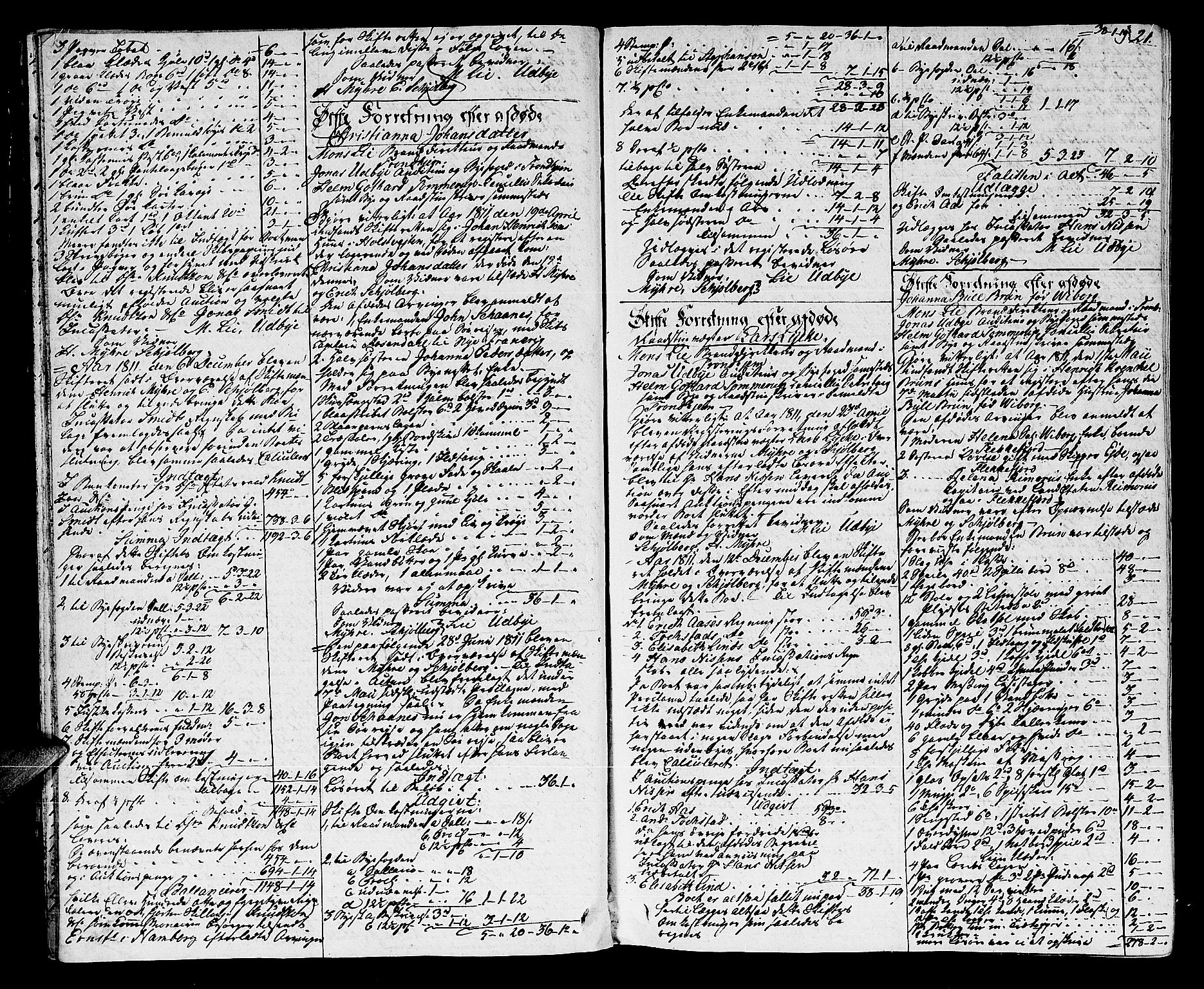Trondheim byfogd, AV/SAT-A-0003/1/3/3A/L0025: Skifteprotokoll - gml.nr.21. (m/ register) U, 1810-1824, s. 20b-21a