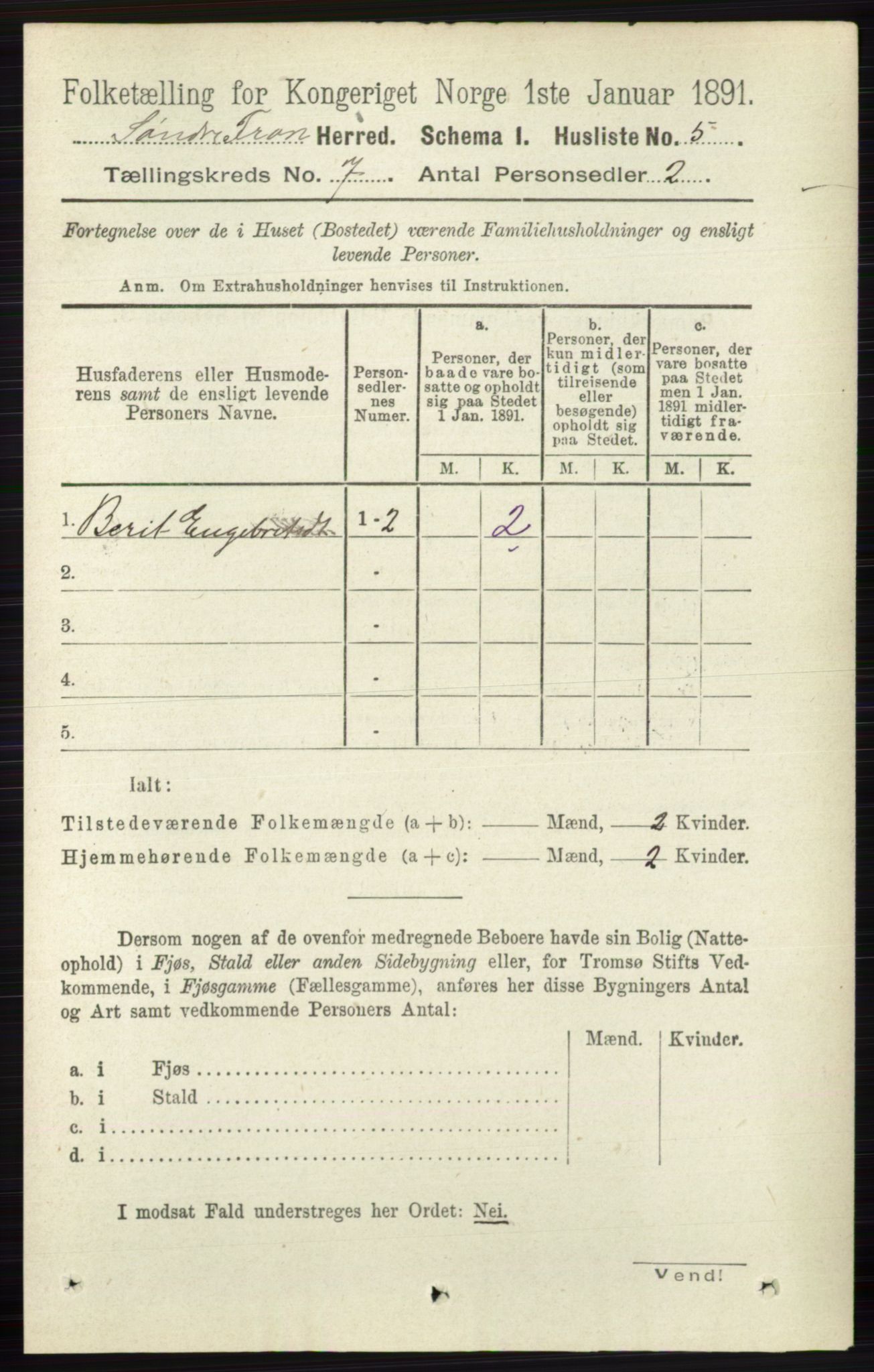 RA, Folketelling 1891 for 0519 Sør-Fron herred, 1891, s. 2929