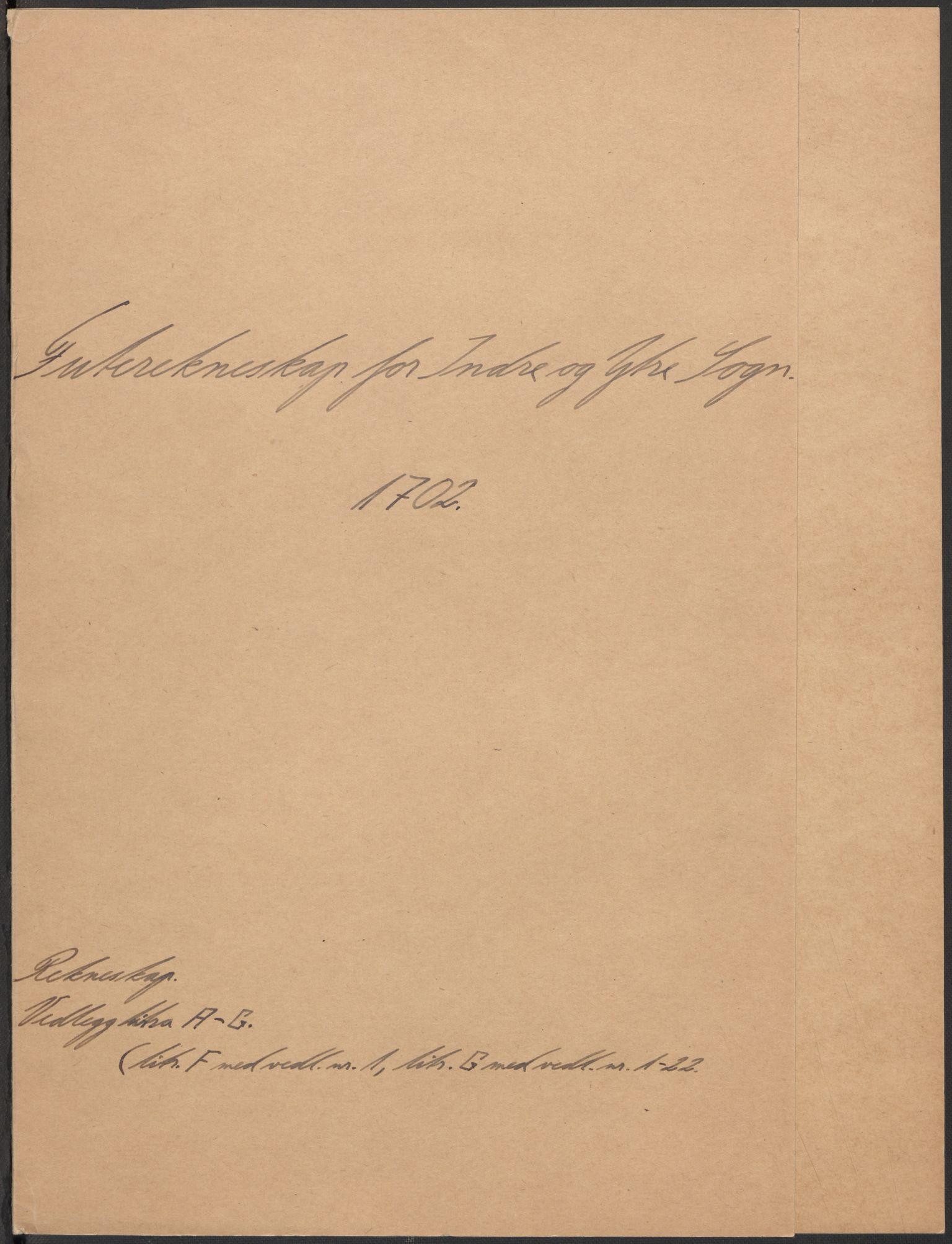 Rentekammeret inntil 1814, Reviderte regnskaper, Fogderegnskap, RA/EA-4092/R52/L3312: Fogderegnskap Sogn, 1702, s. 2
